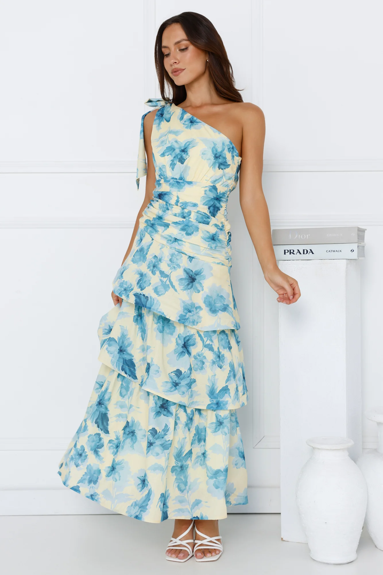 Illuminating Life One Shoulder Maxi Dress Yellow