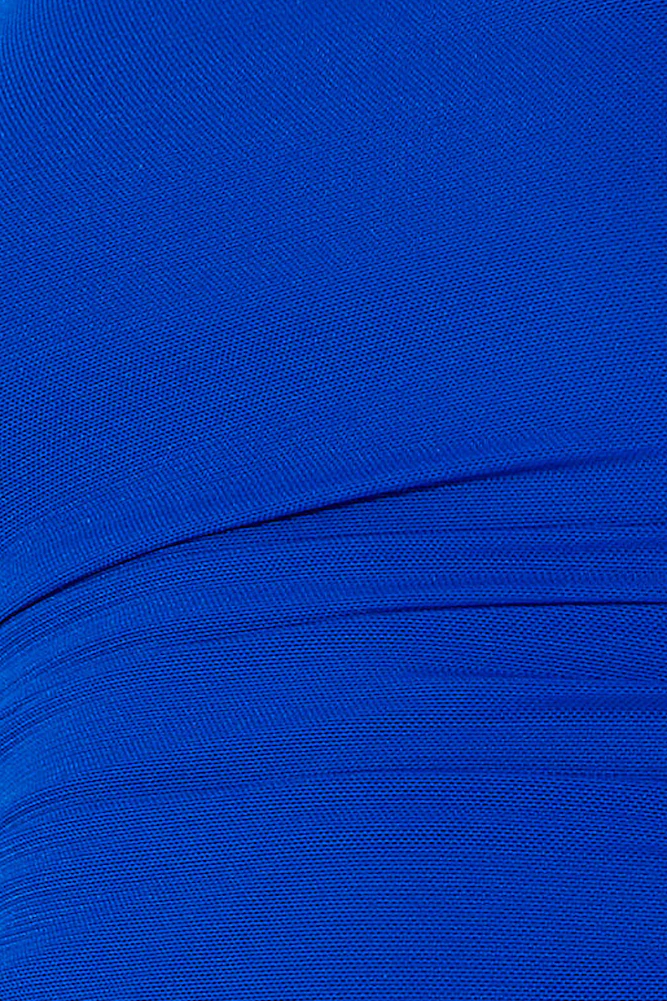 Hottest Flame Strapless Mesh Mini Dress Royal Blue