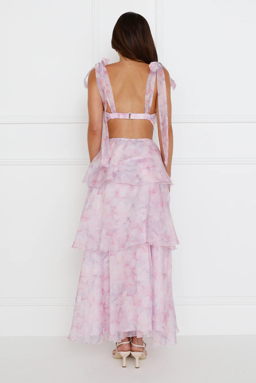 Paisley Maxi Dress Purple