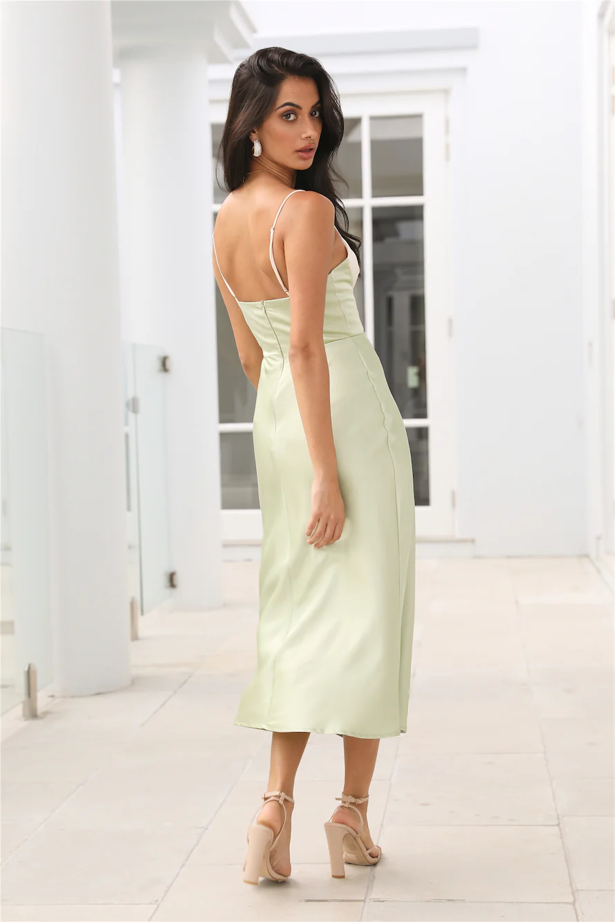 Run Don't Walk Midi Dress Sage