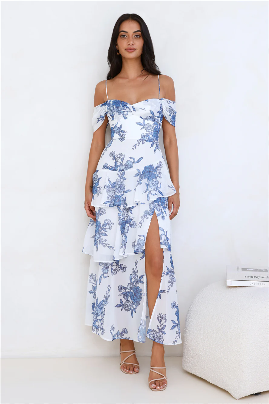 Energy Never Ends Maxi Dress Blue