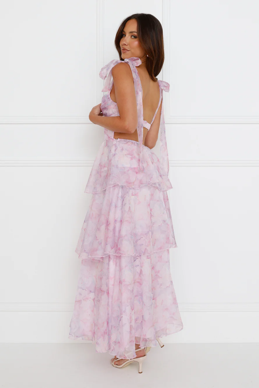 Paisley Maxi Dress Purple