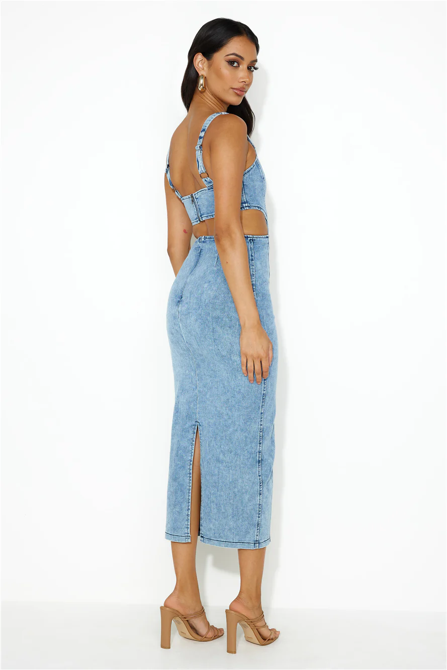 Made To Measure Midi Dress Denim