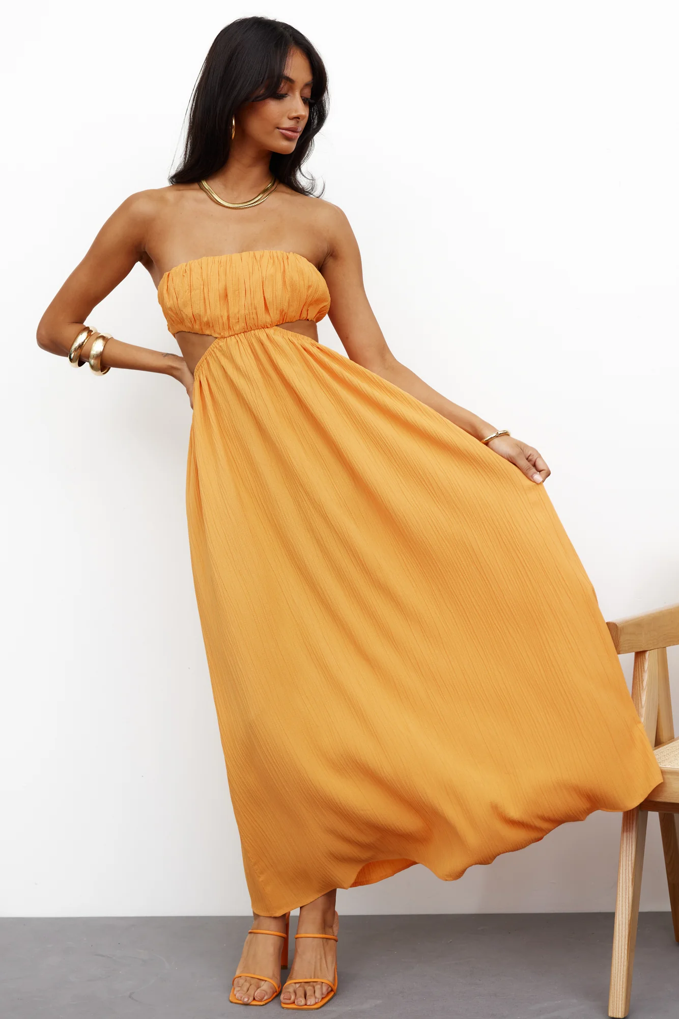 GORG Lover Midi Dress Orange