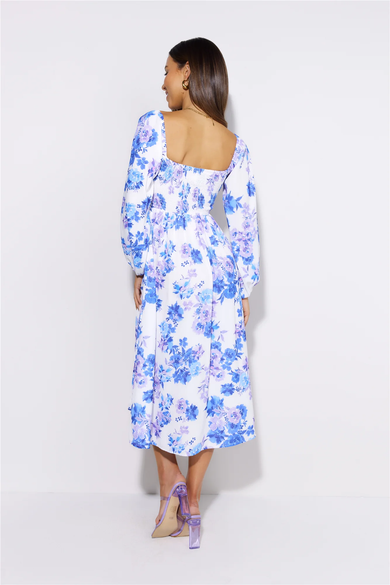 Seeking Fun Midi Dress Blue