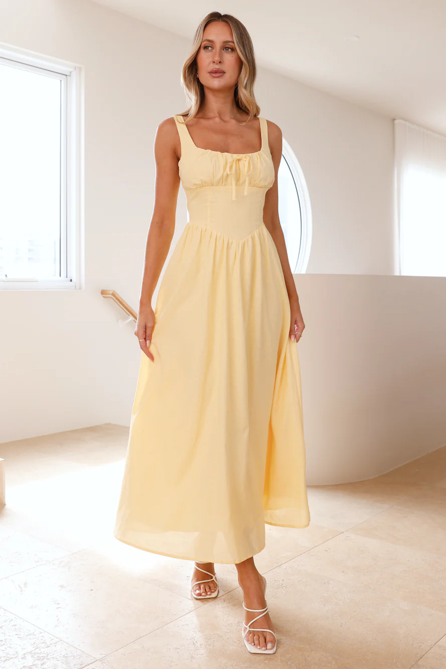 Sunlit Horizons Maxi Dress Yellow