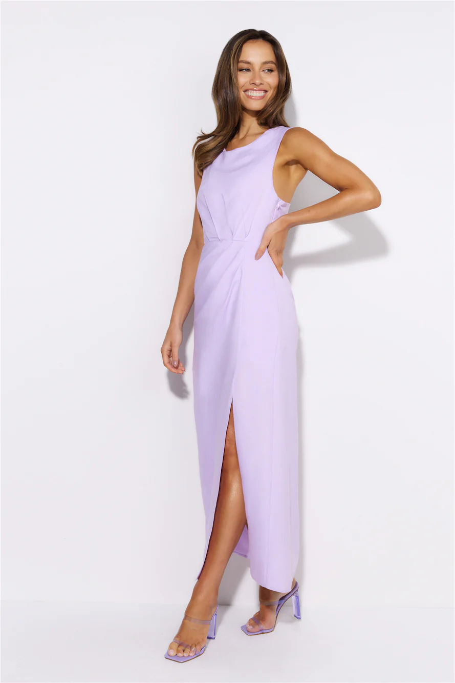 Welcome Love Midi Dress Purple