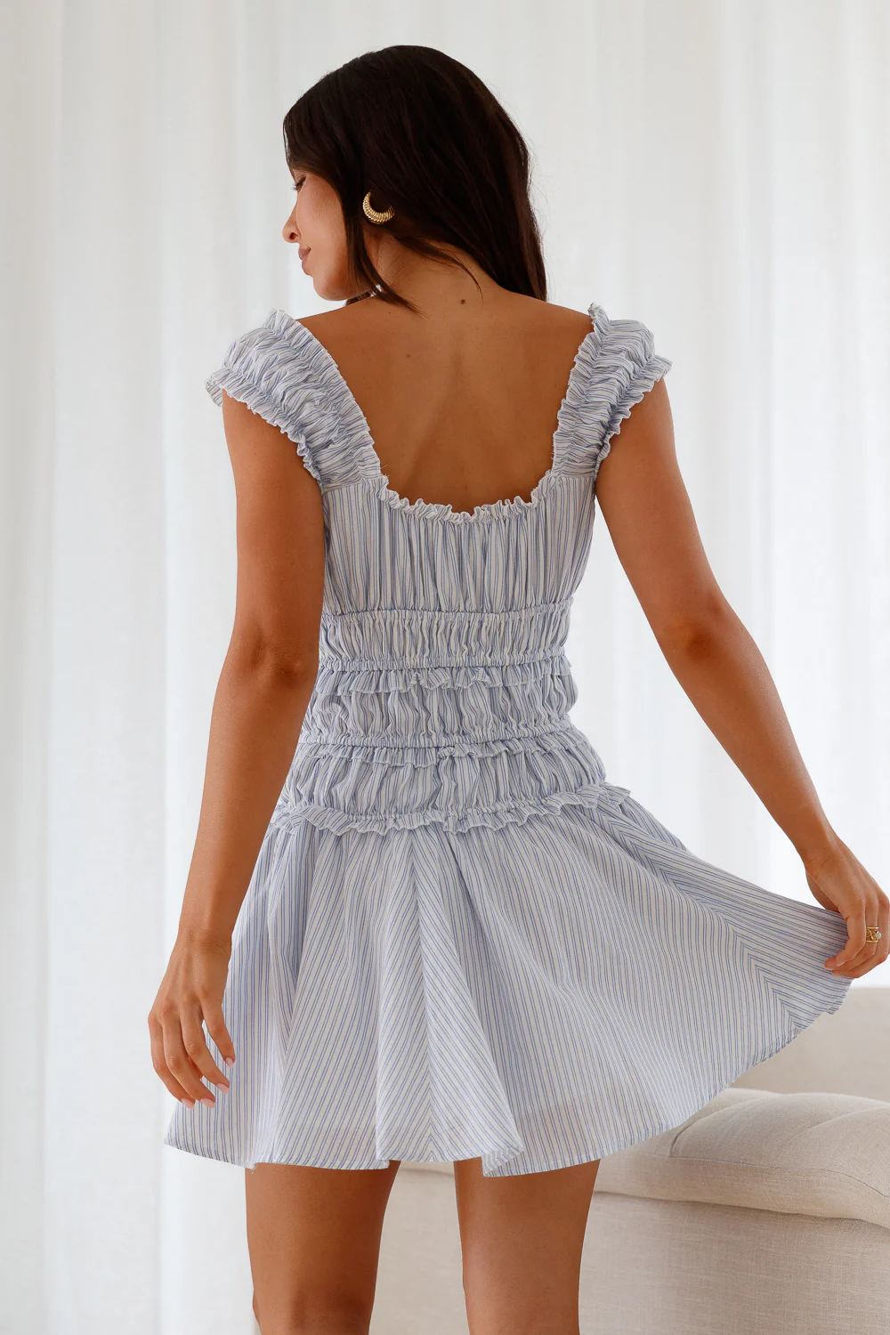 Little Library Mini Dress Blue
