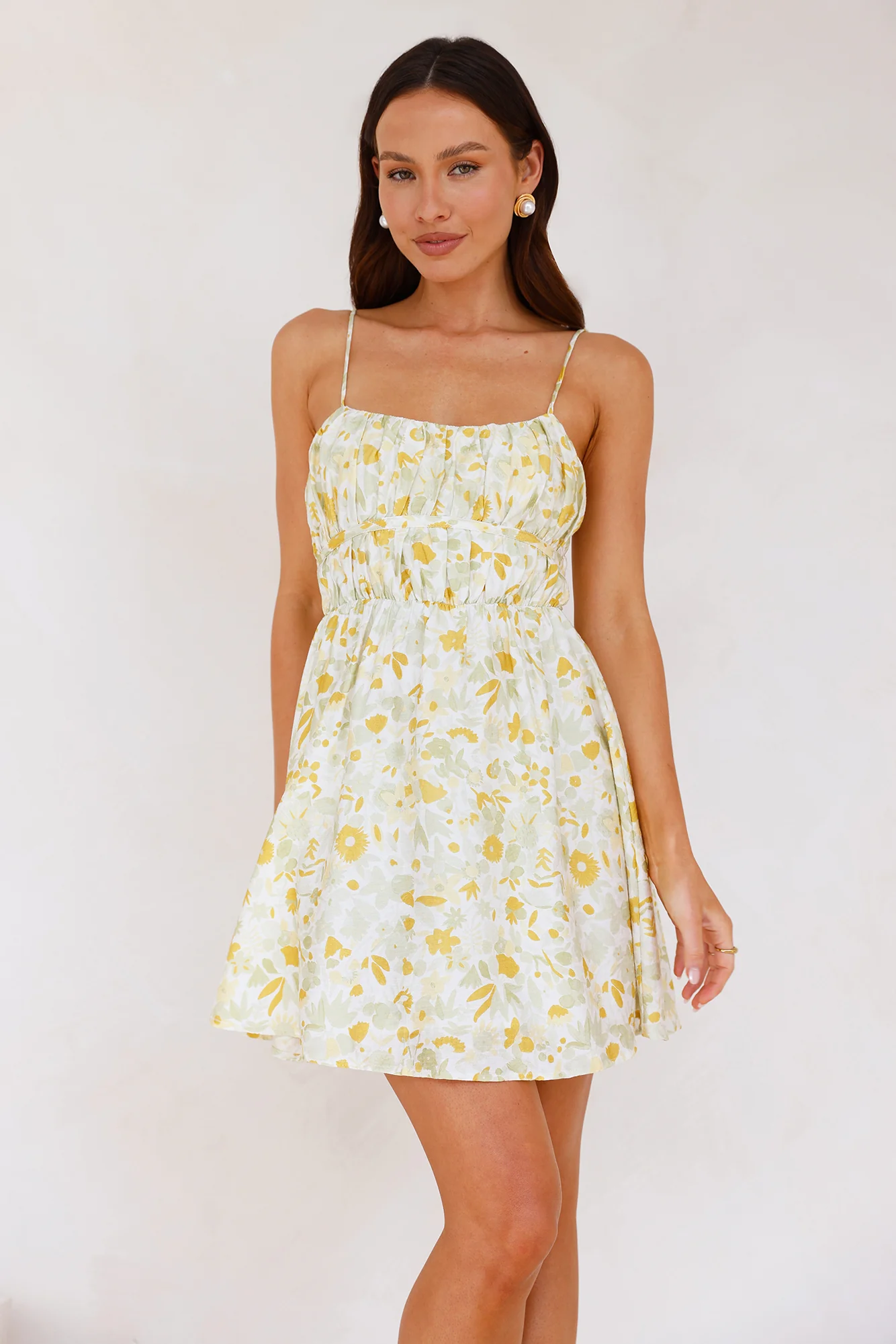 Hammock Afternoons Mini Dress Yellow