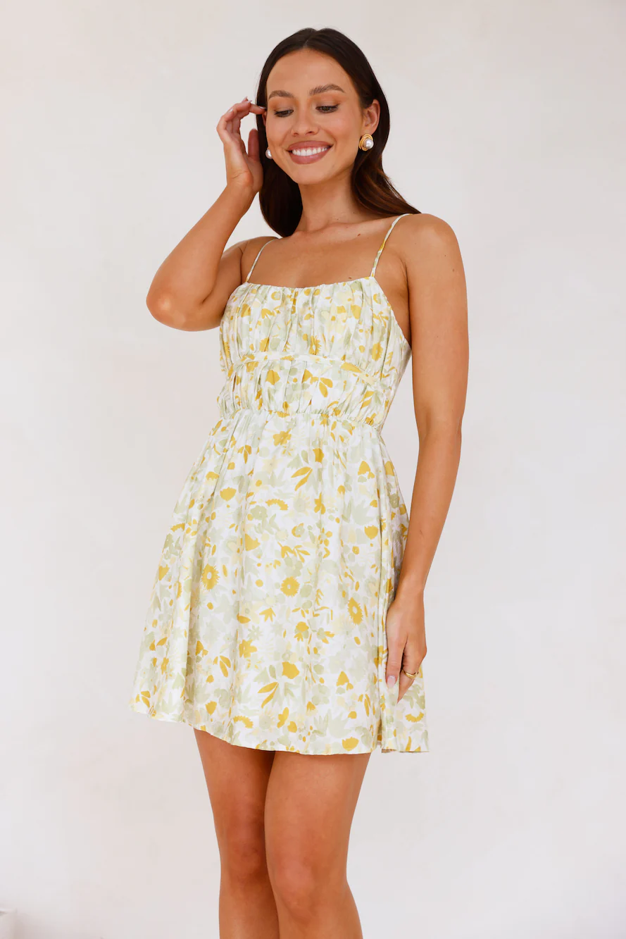 Hammock Afternoons Mini Dress Yellow