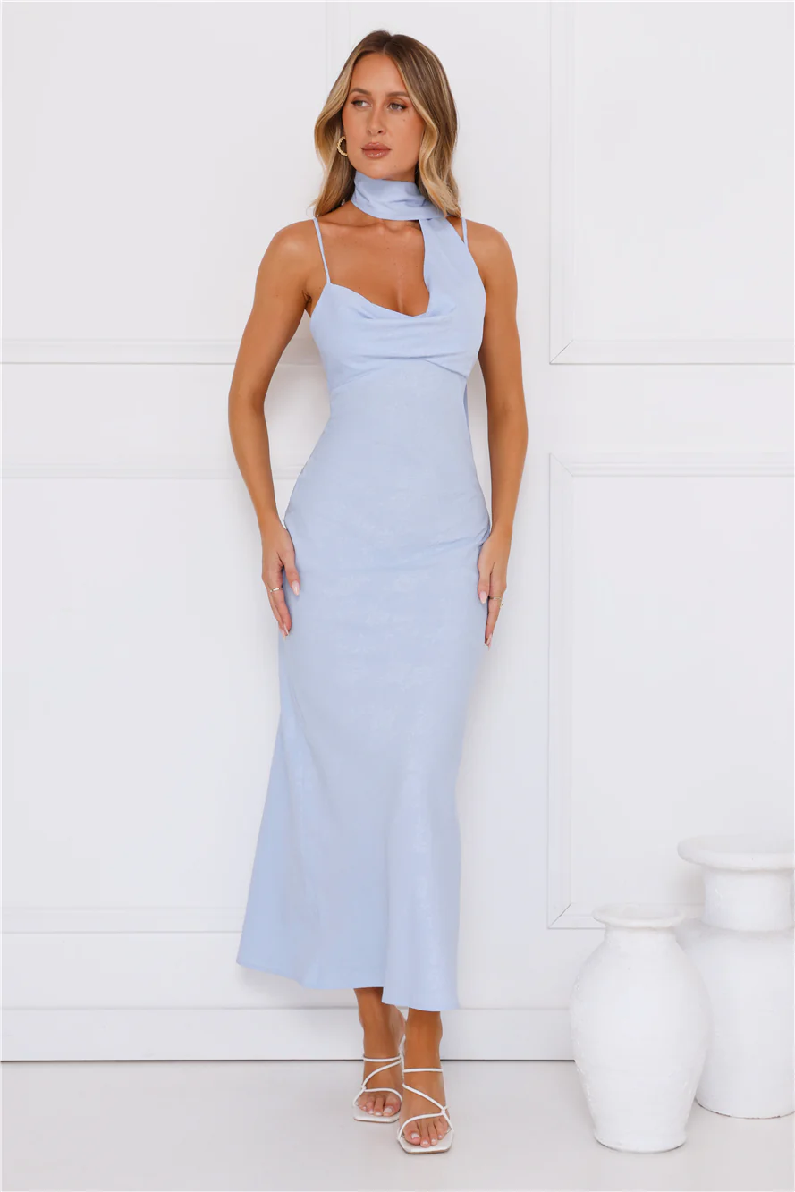 Stylish Chic Maxi Dress Blue