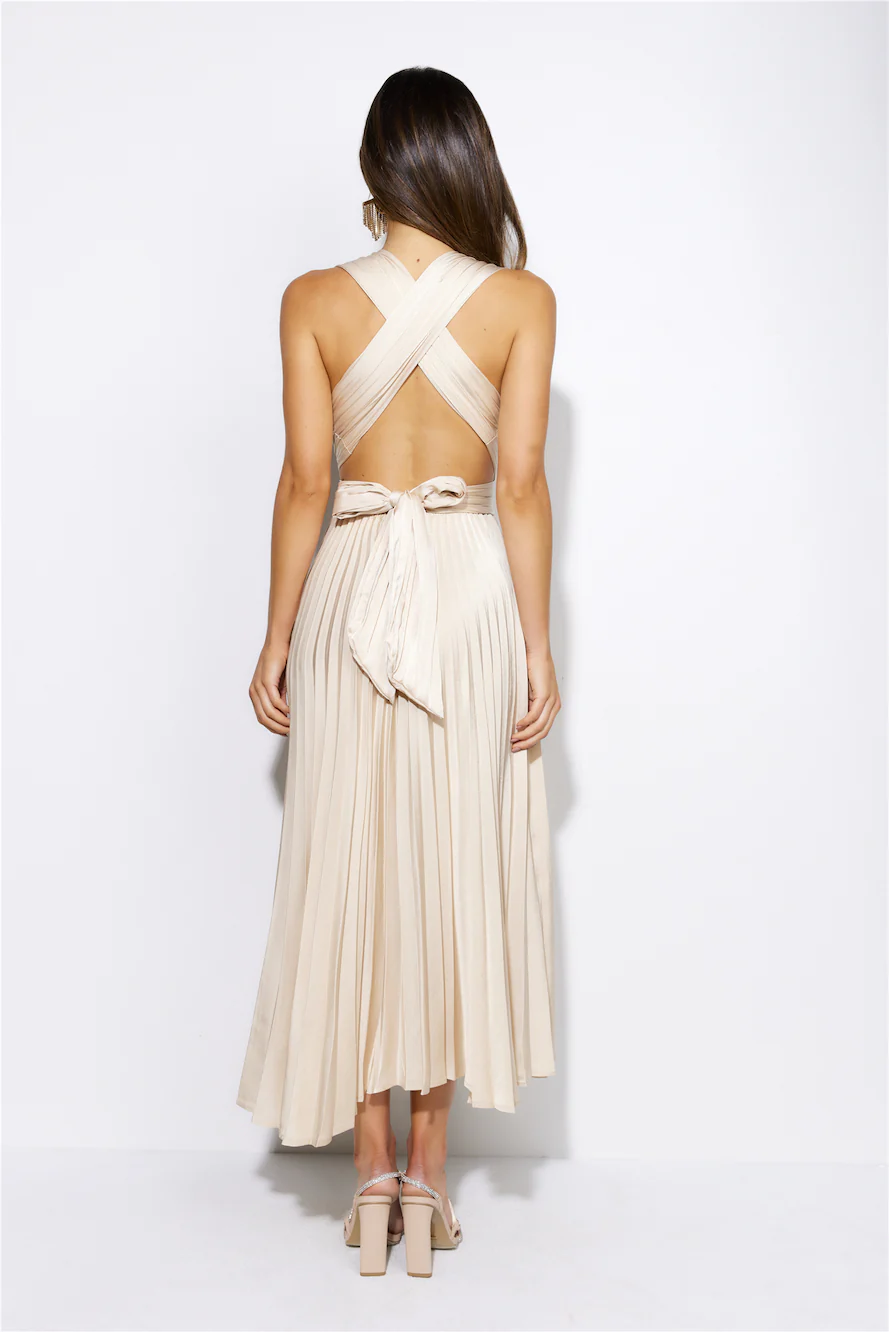 Prime Asset Midi Dress Champagne