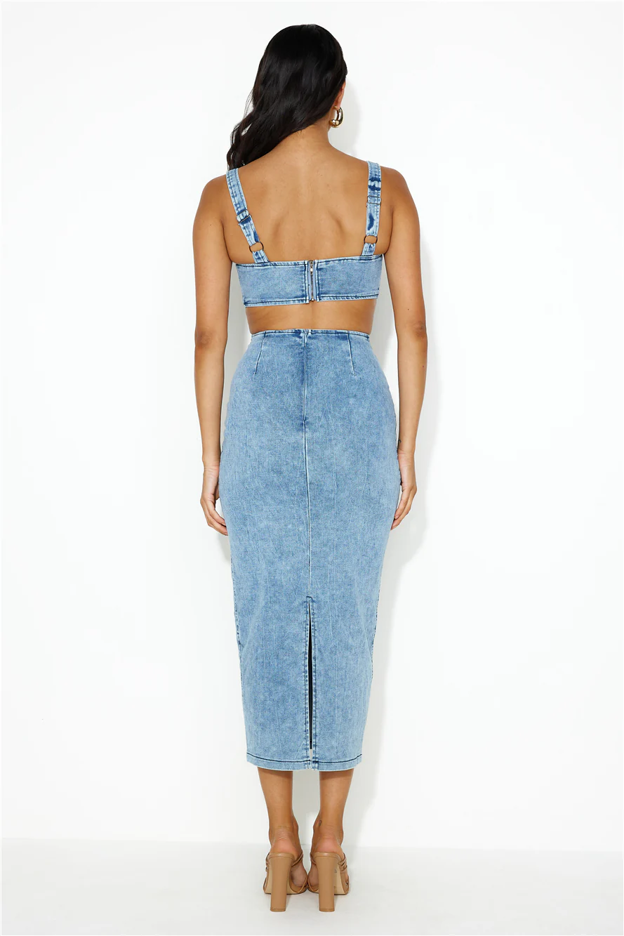 Made To Measure Midi Dress Denim