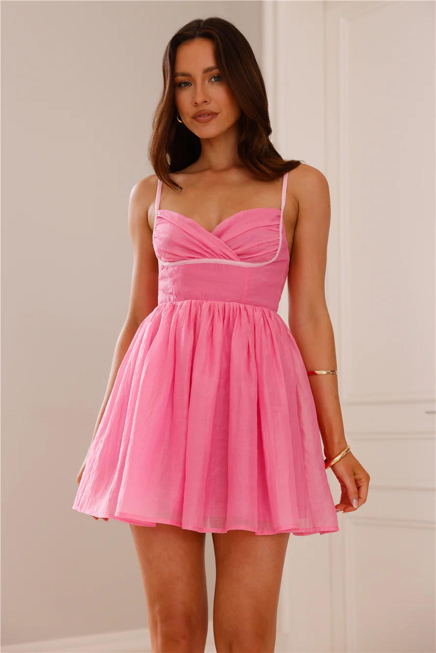 Warm Summer Breeze Mini Dress Pink