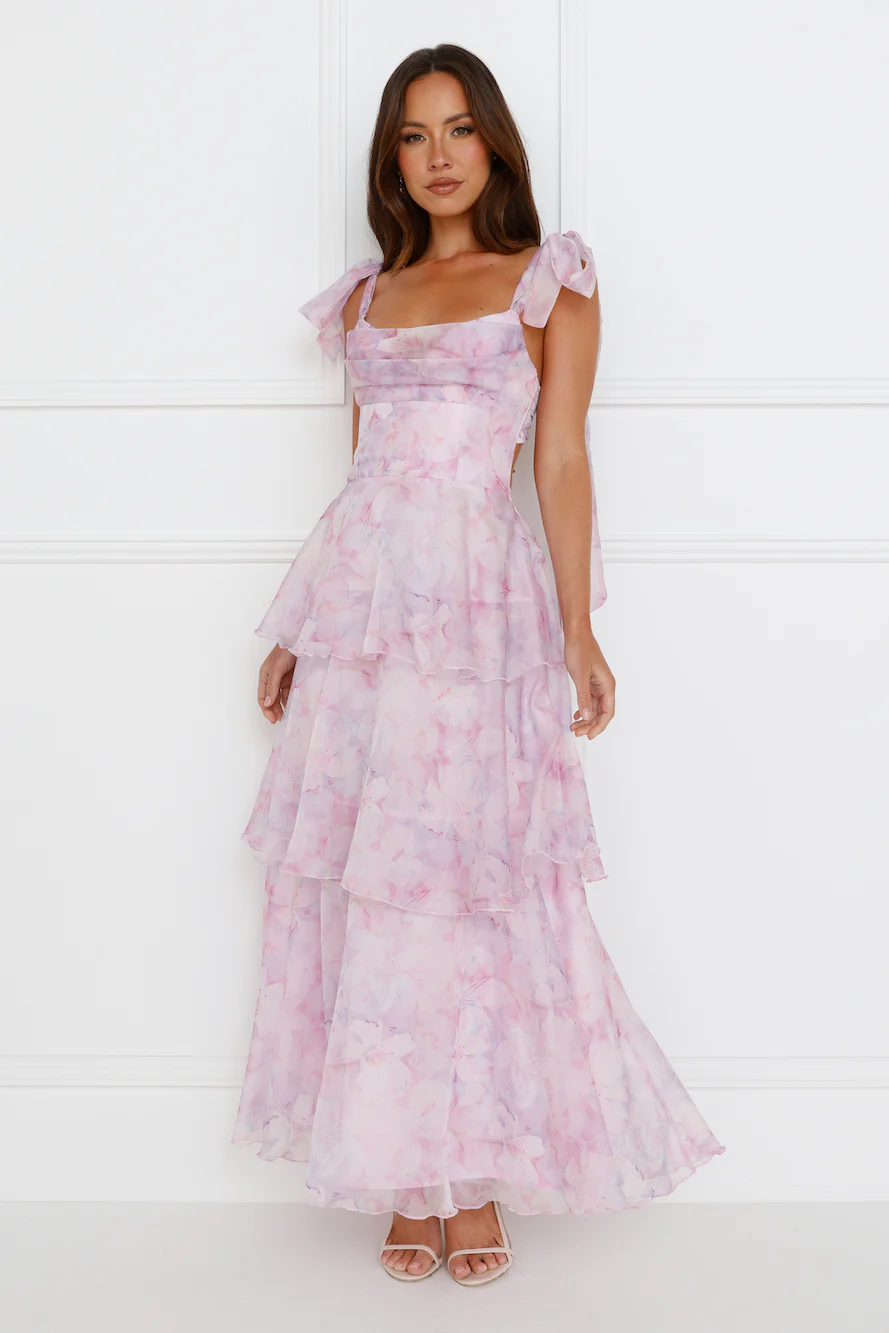 Paisley Maxi Dress Purple