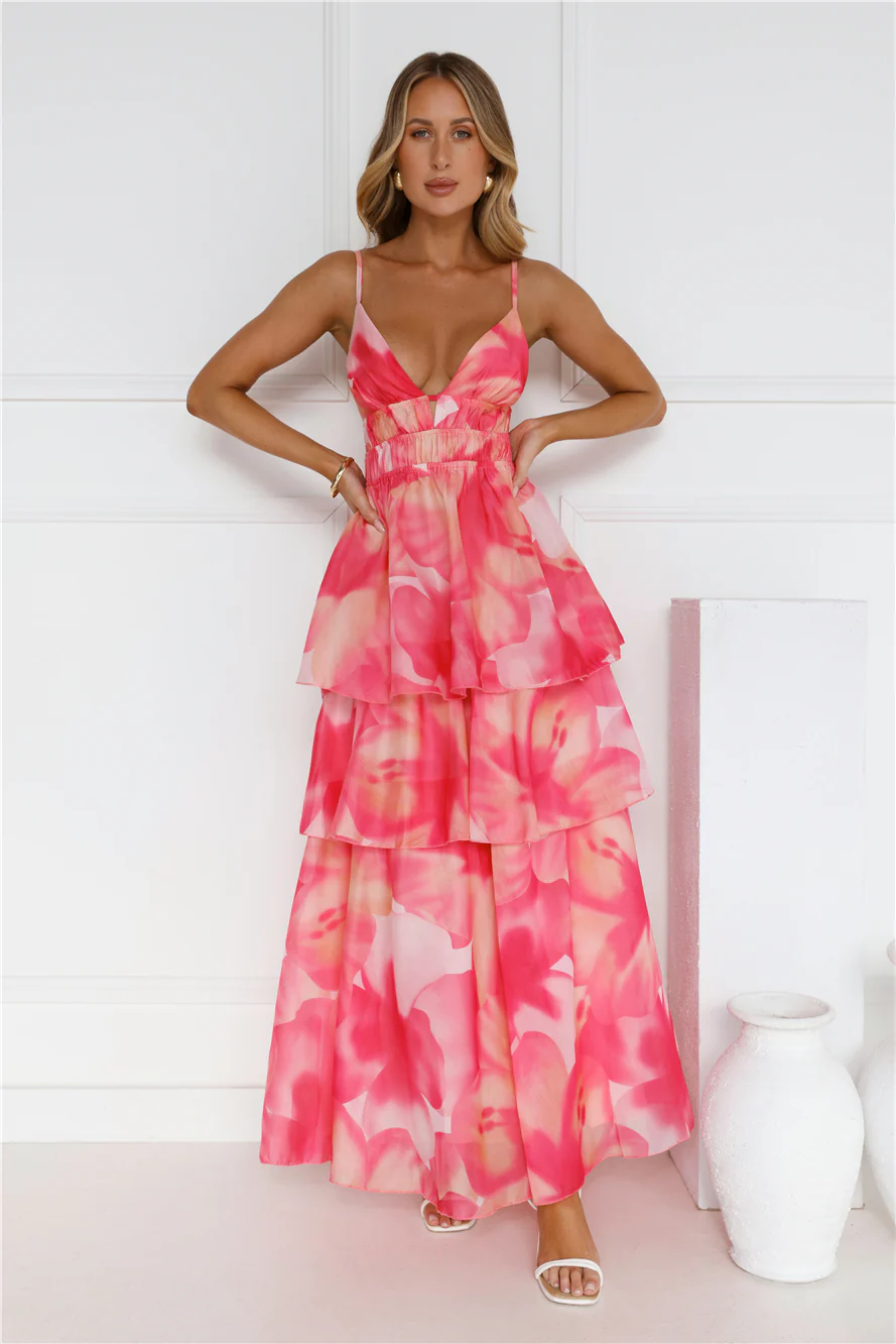 Fashionista Extraordinaire Maxi Dress Pink