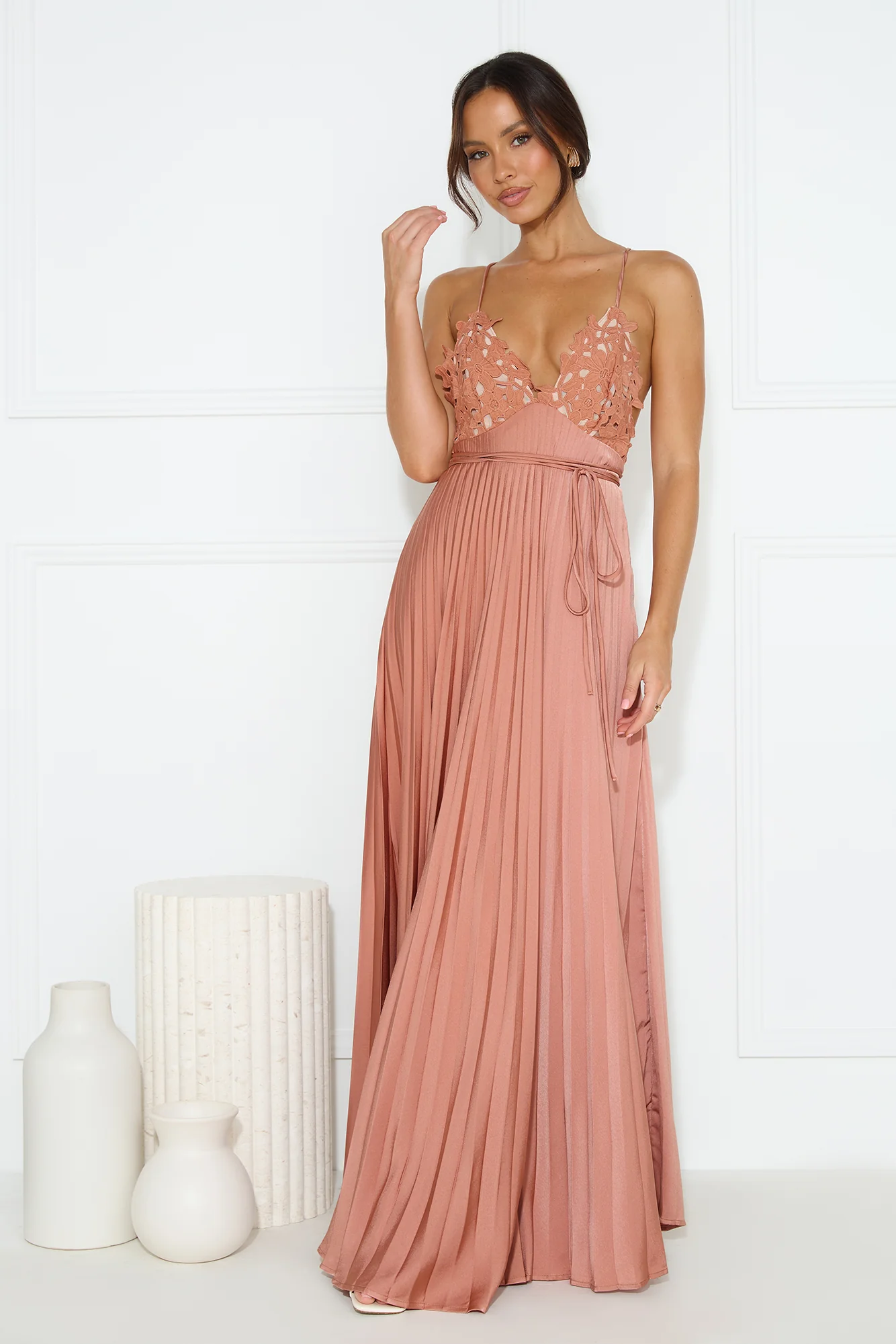 Want And Need Maxi Dress Brown