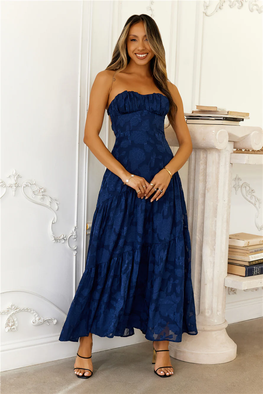 Fashion Revolution Strapless Maxi Dress Navy