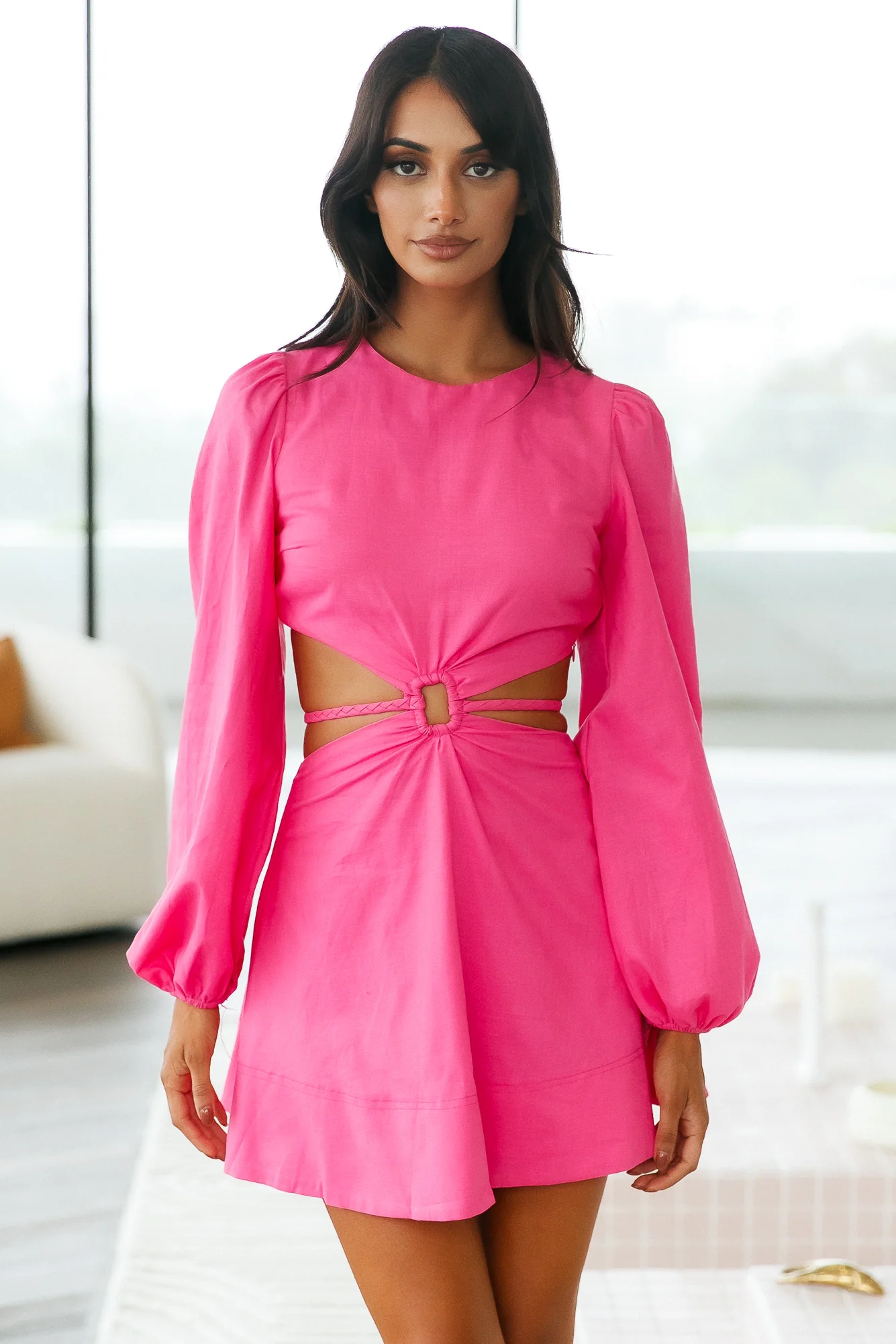 Hottest Tea Dress Hot Pink