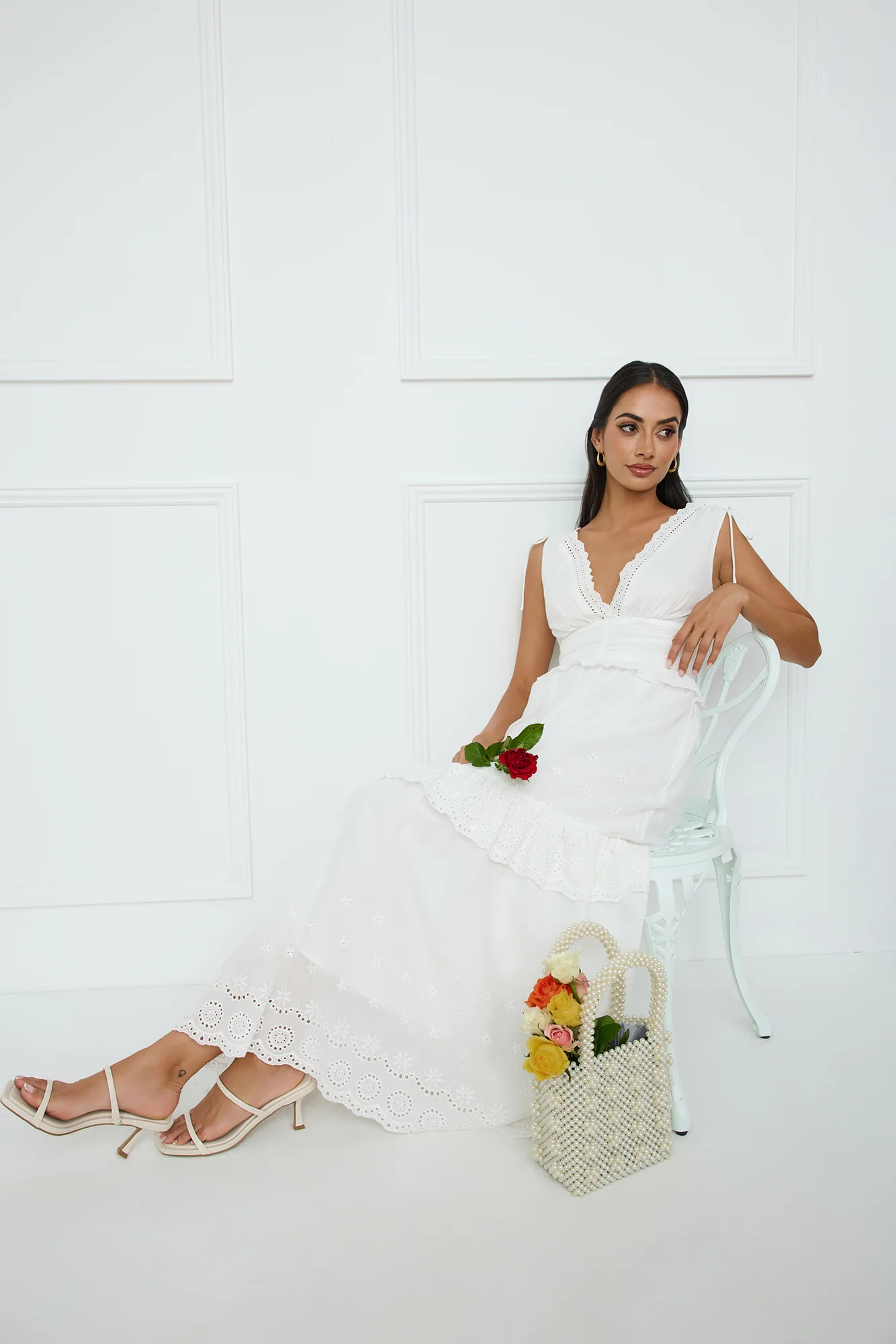 Desert Oasis Maxi Dress White