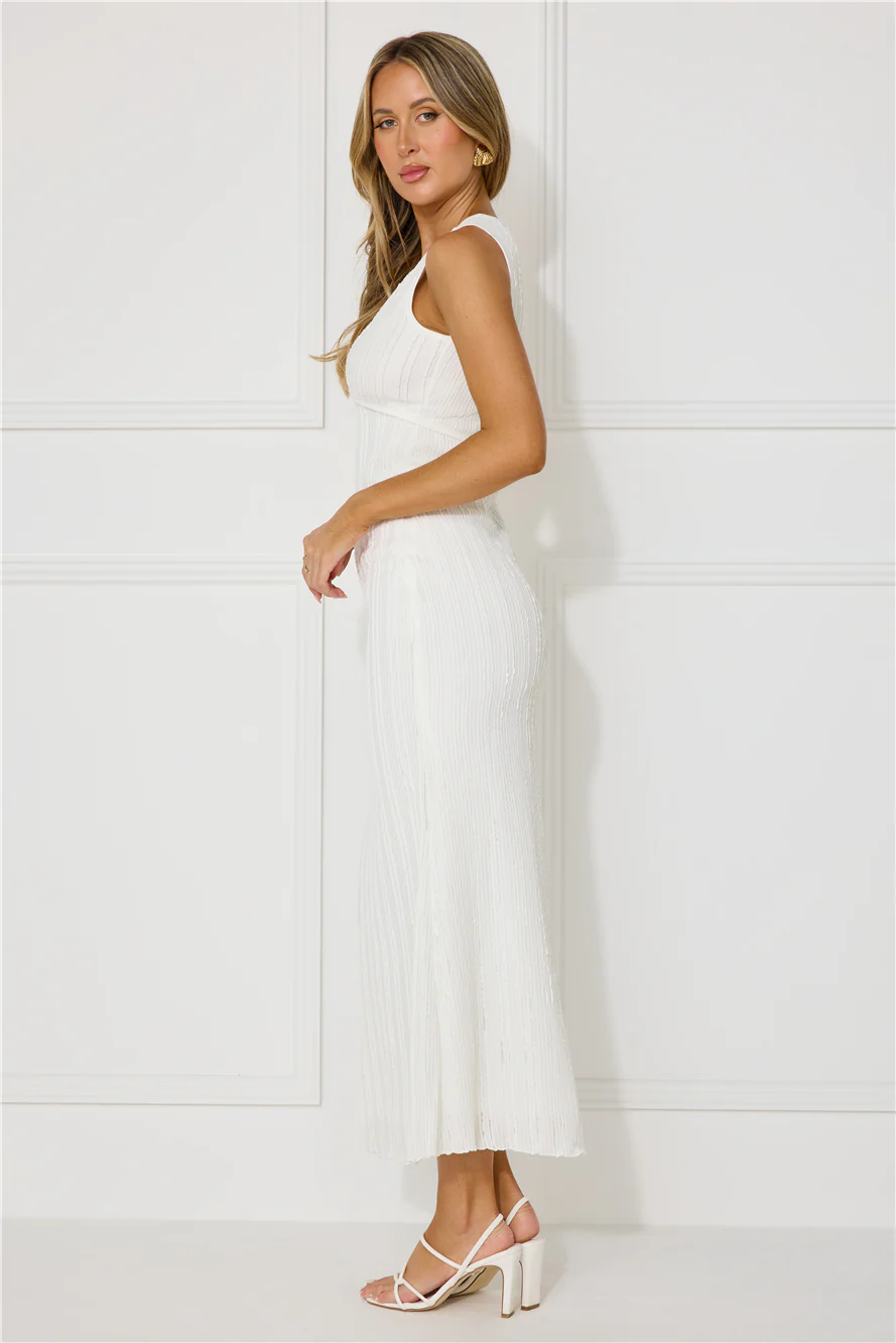 Sparkling Sea Maxi Dress White