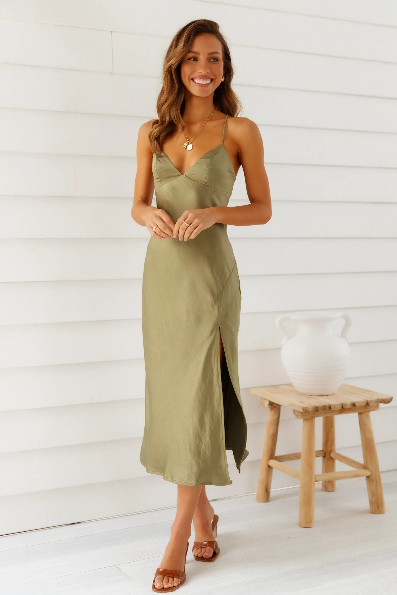 Smooth Sounds Maxi Dress Green