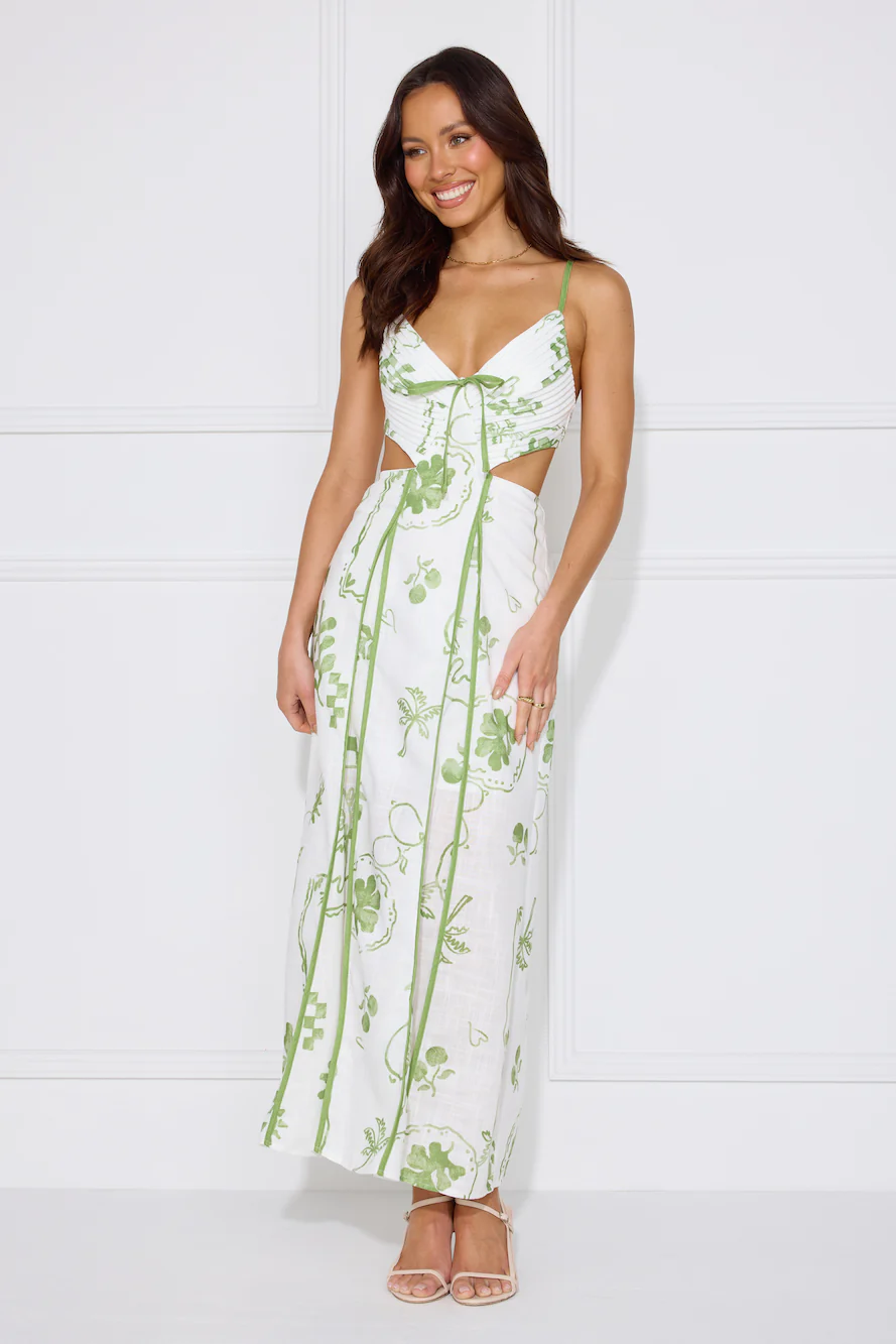 Summer Garden Maxi Dress Green