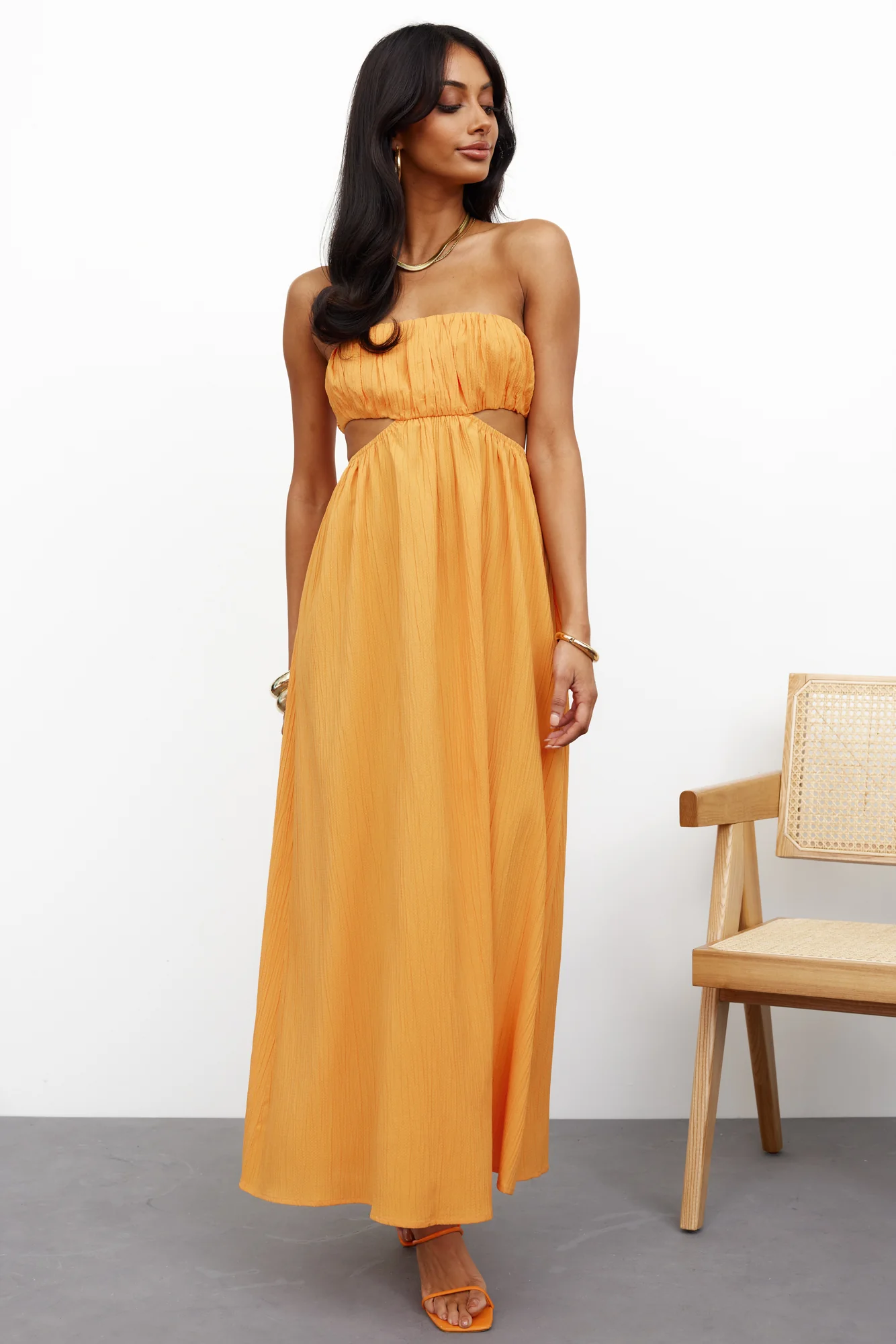 GORG Lover Midi Dress Orange