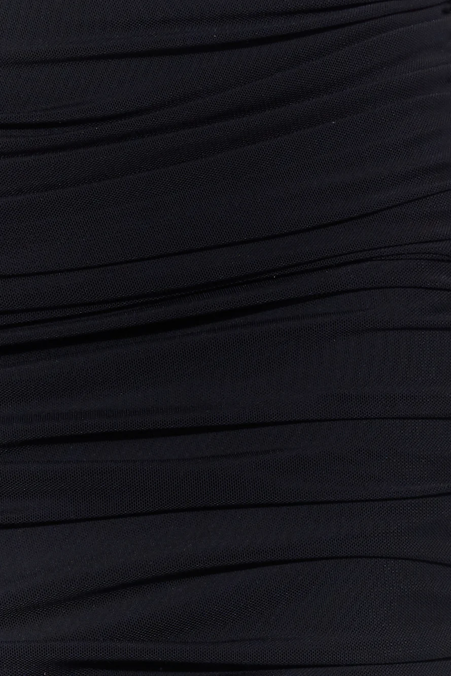 You're On My Mind Mesh Mini Dress Black