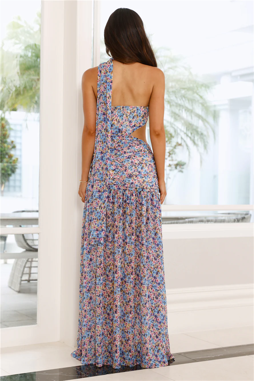 What A Girl Loves Strapless Maxi Dress Multi