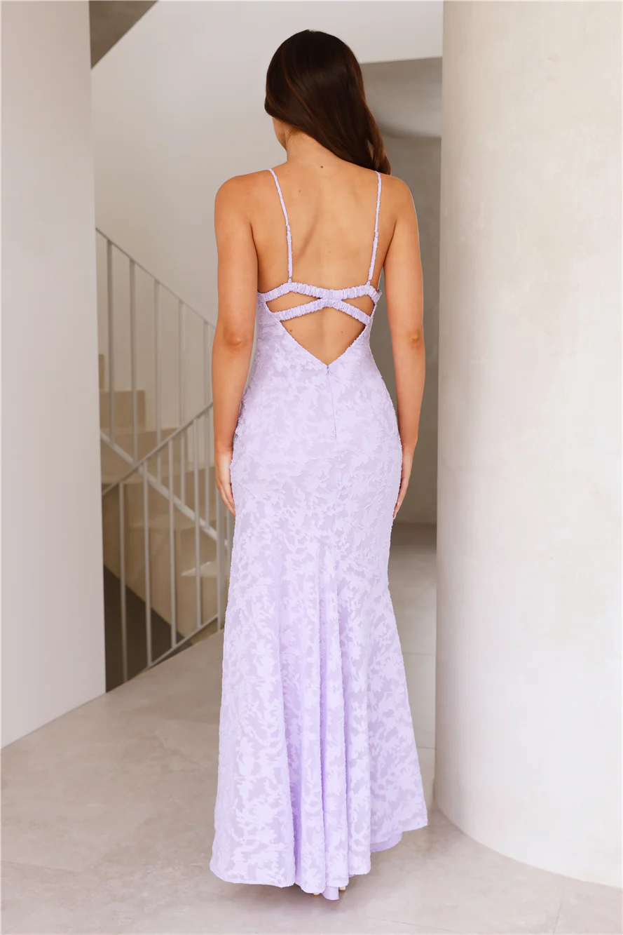 Country Charm Maxi Dress Lilac