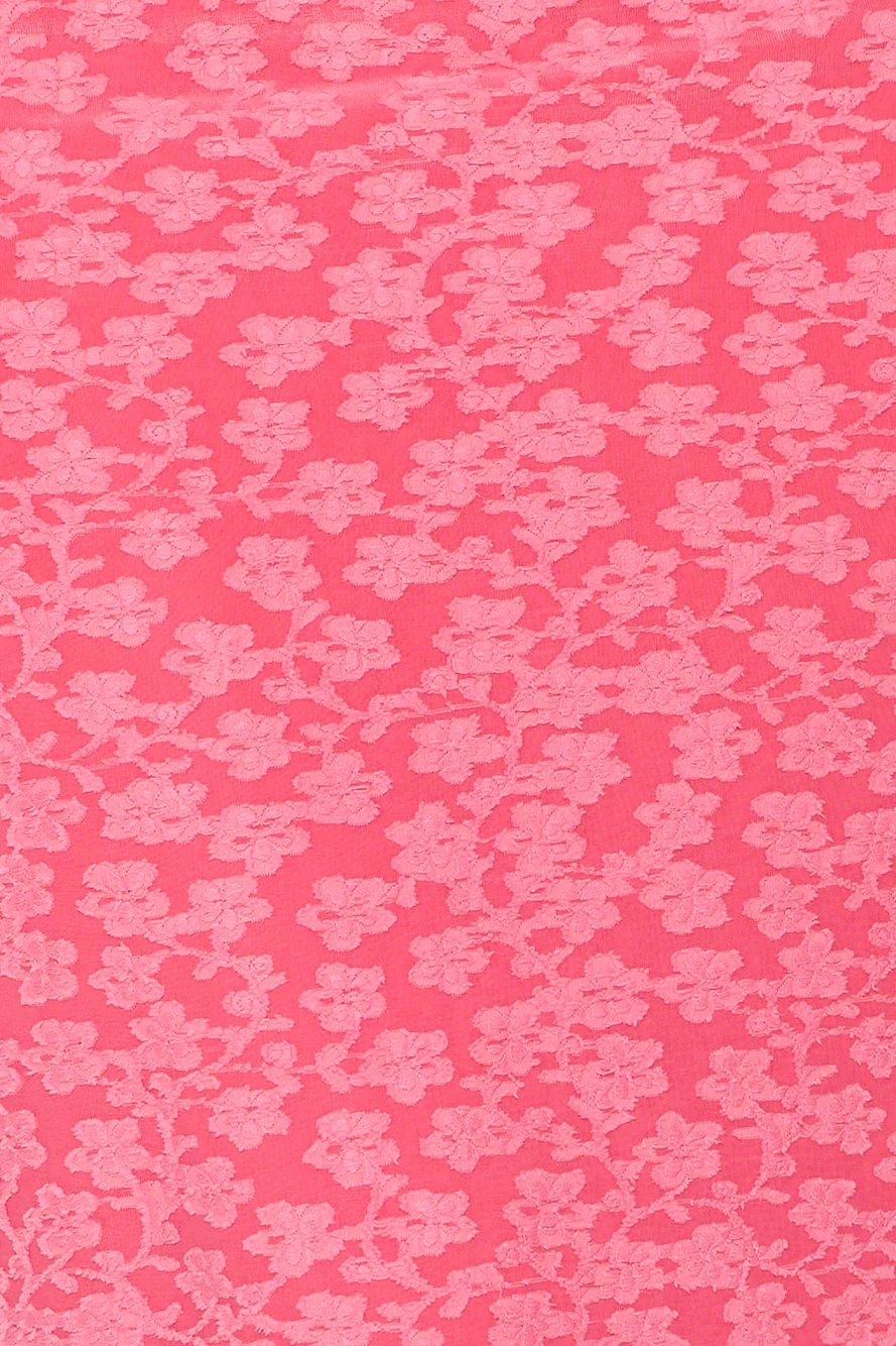 Tropical Tango Strapless Midi Dress Pink
