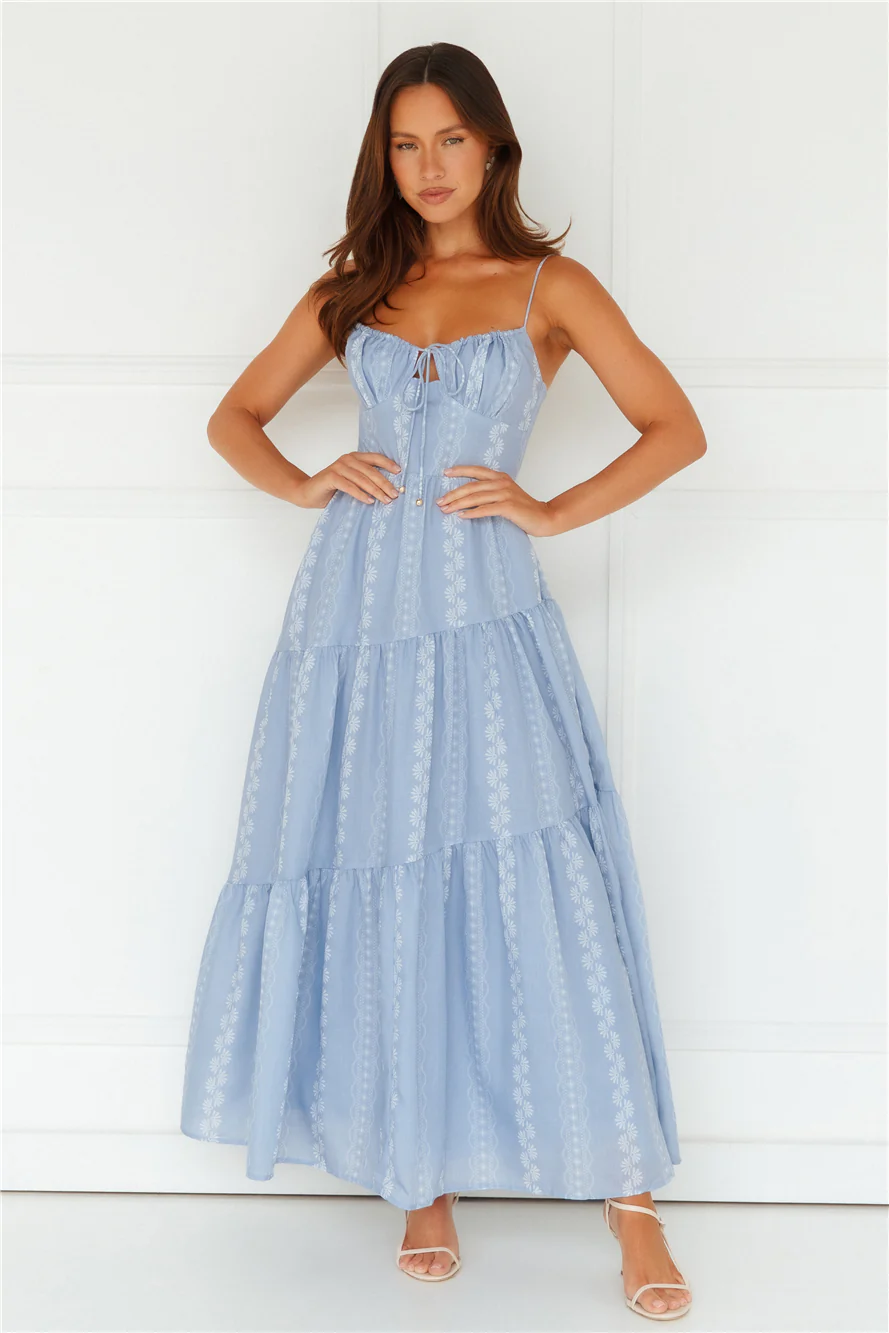 Secret Oasis Maxi Dress Blue