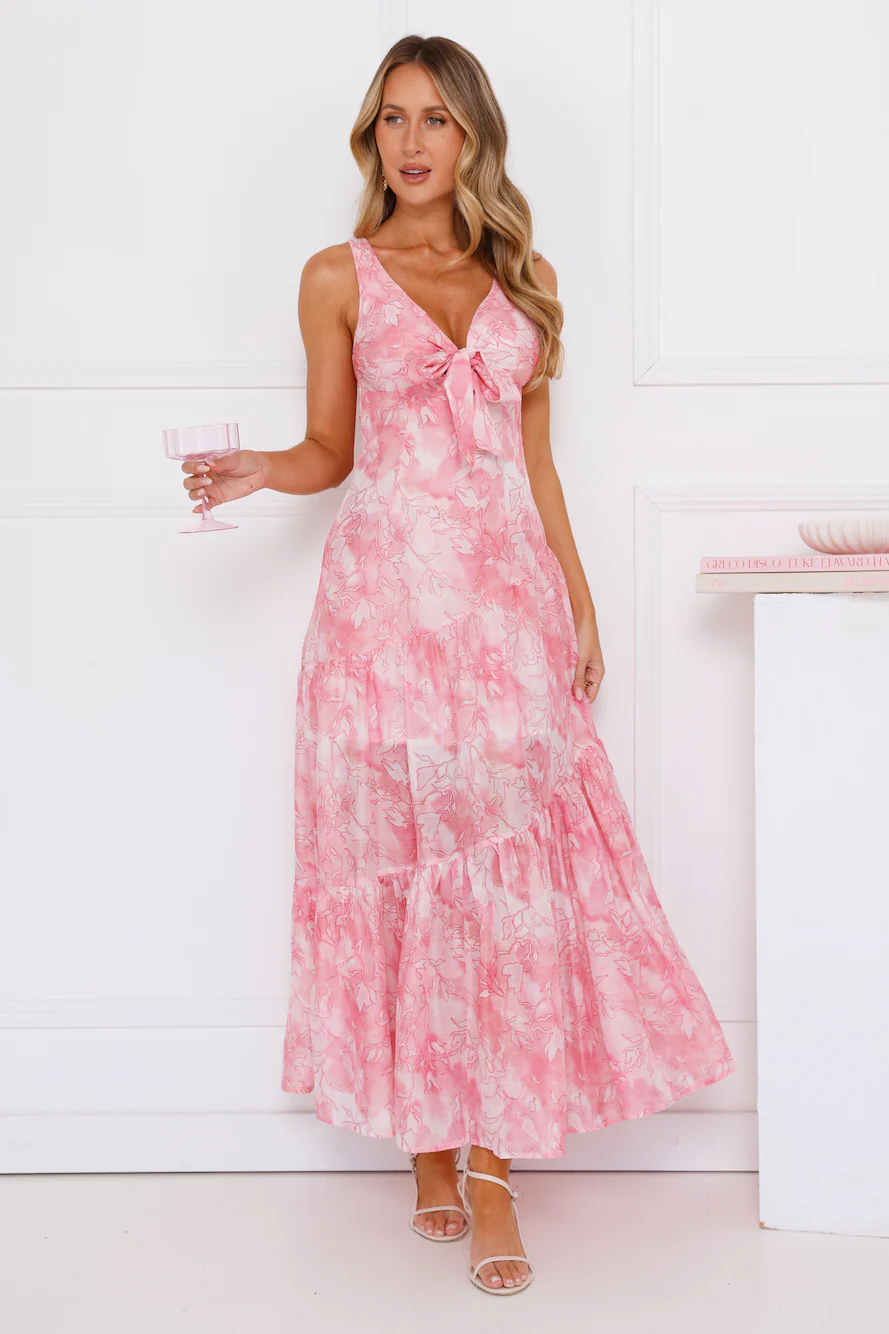 Palm Breeze Maxi Dress Pink