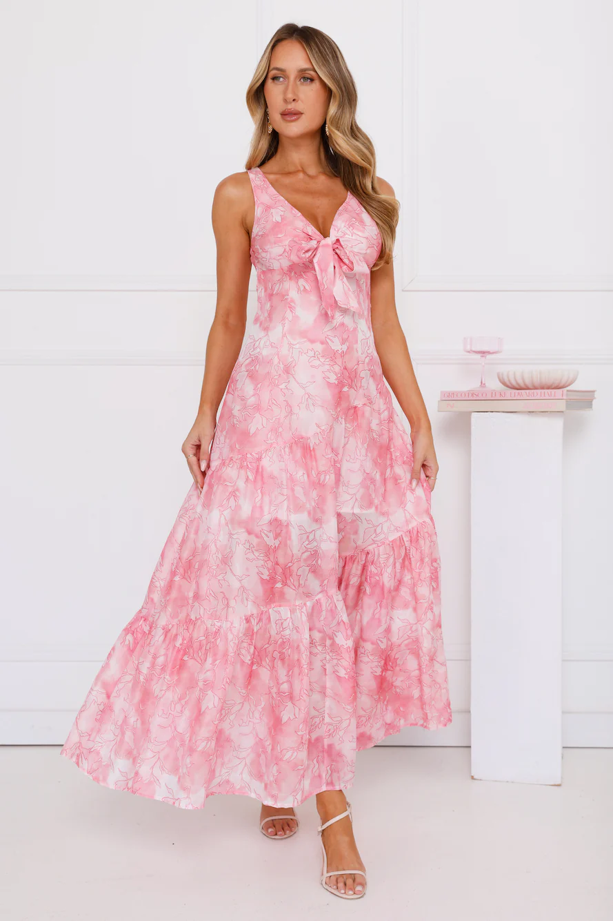 Palm Breeze Maxi Dress Pink