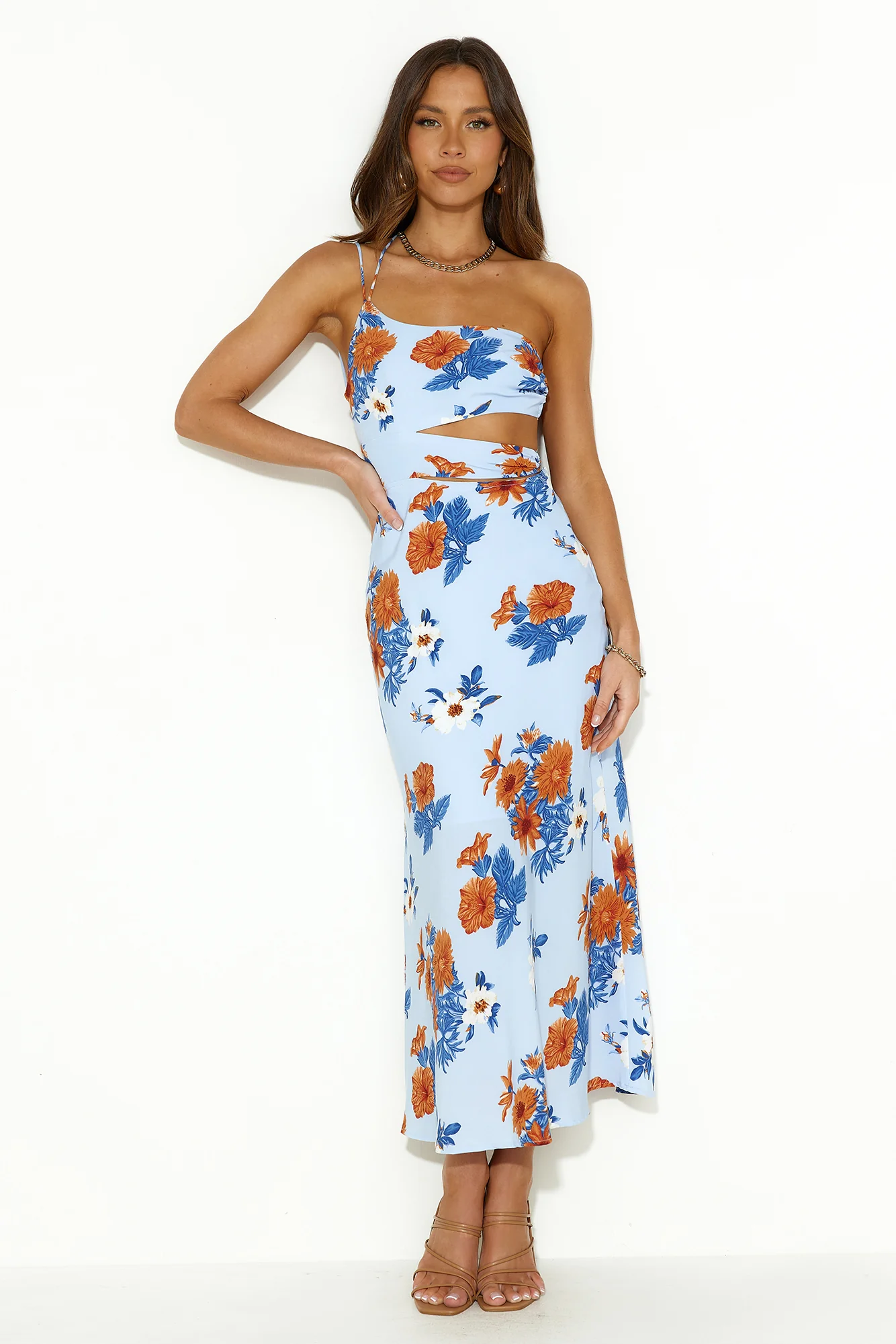 Find Your Style Midi Dress Blue