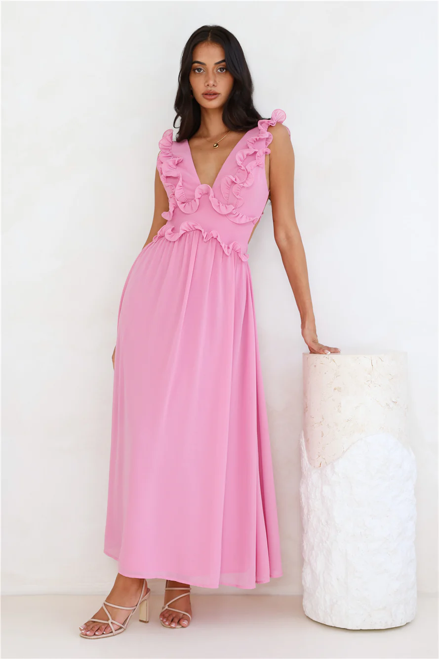 Light Embrace Maxi Dress Pink