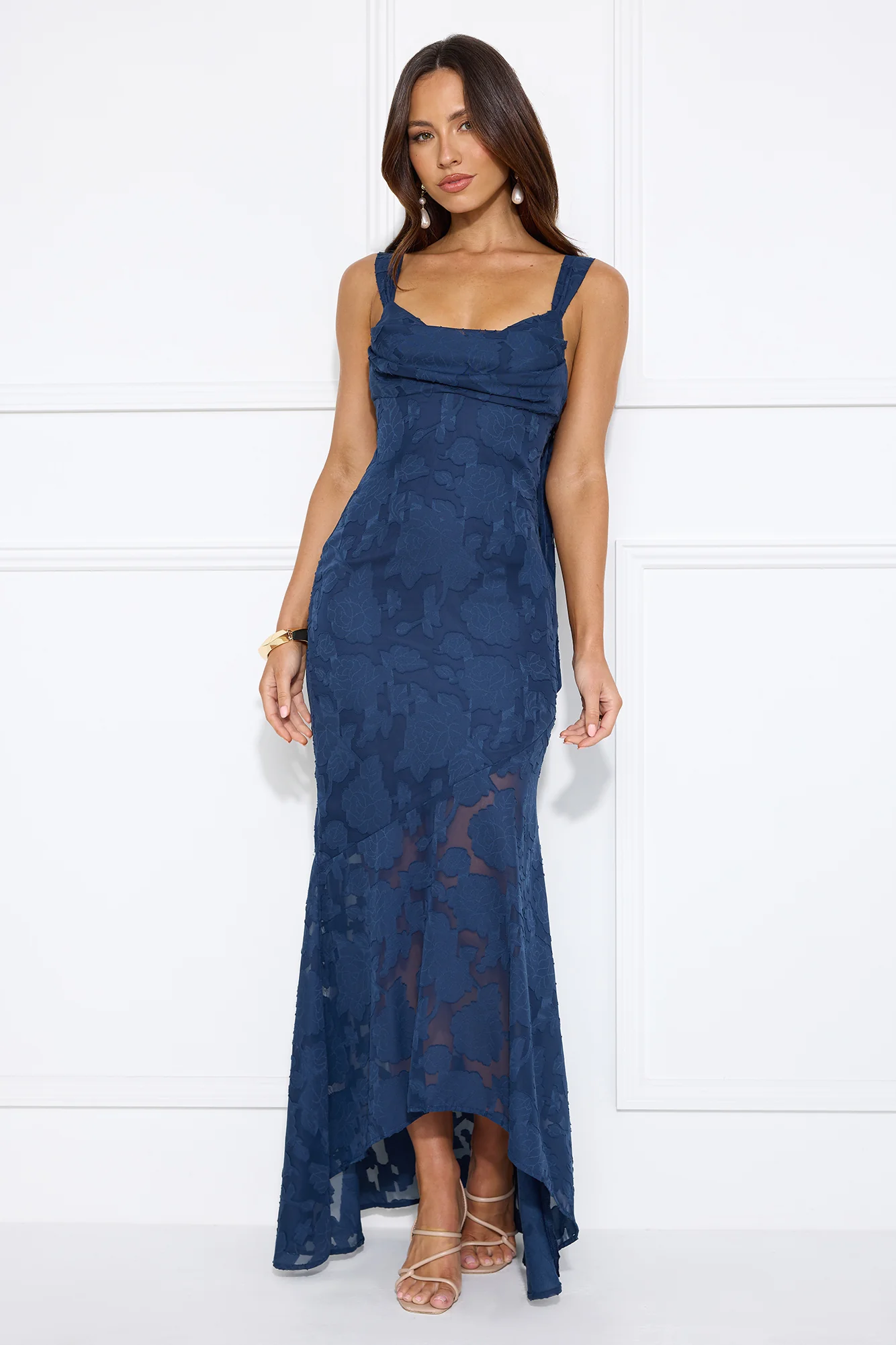 Enchanted Empire Maxi Dress Navy