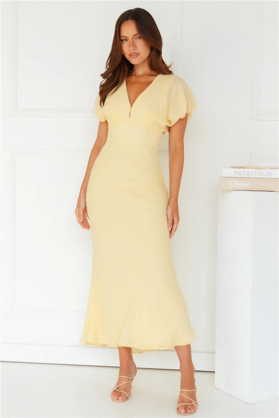 Gilded Maxi Dress Yellow