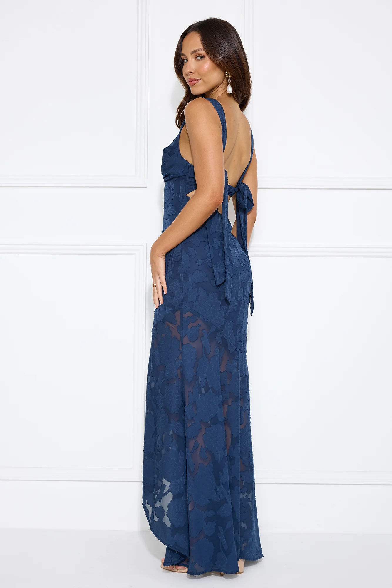 Enchanted Empire Maxi Dress Navy