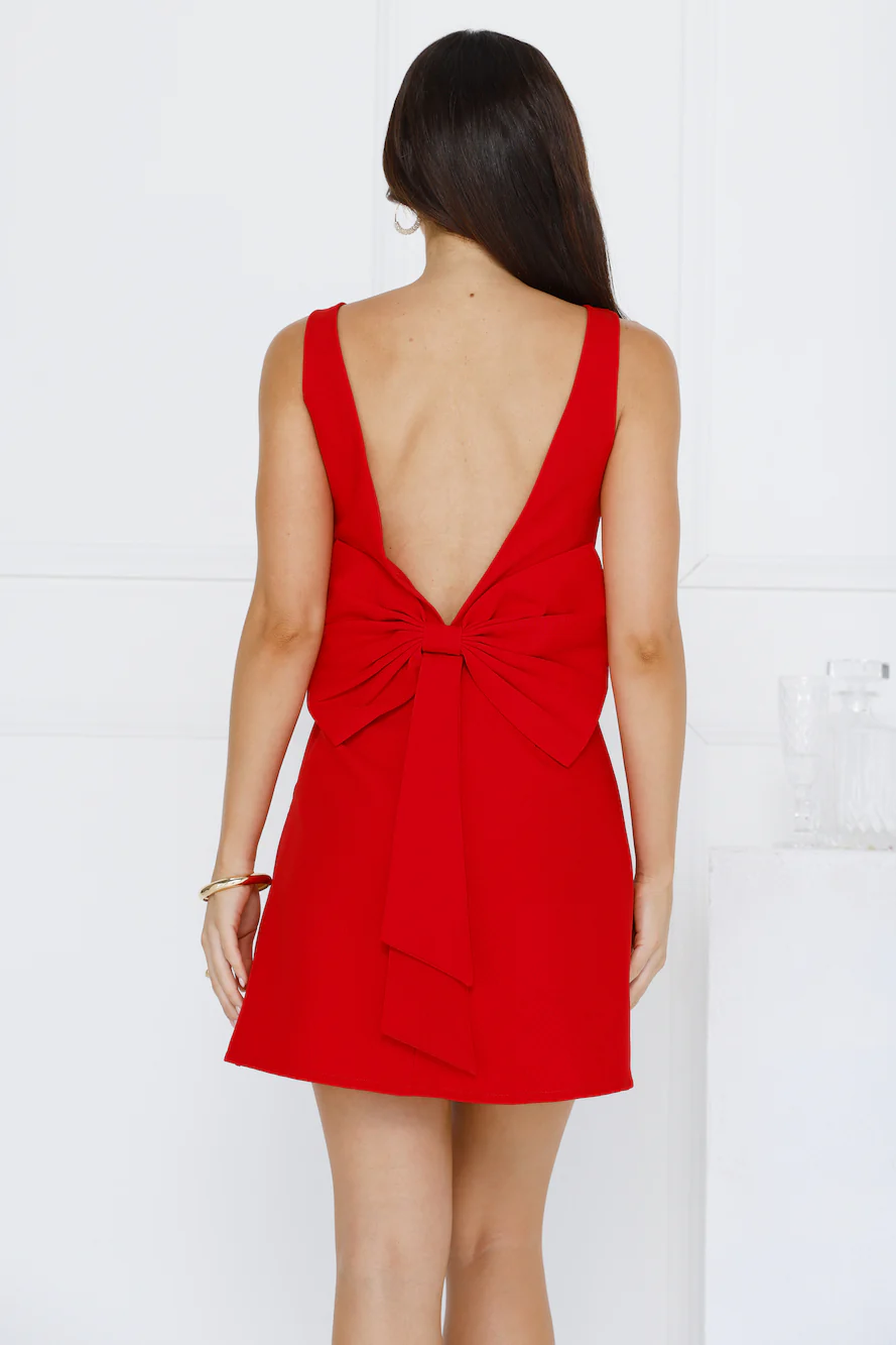 Enchanted Waltz Mini Dress Red
