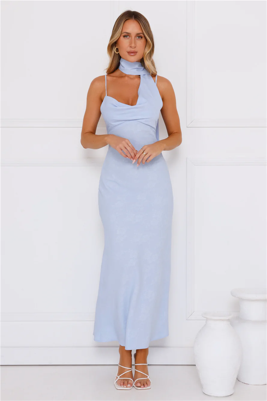 Stylish Chic Maxi Dress Blue