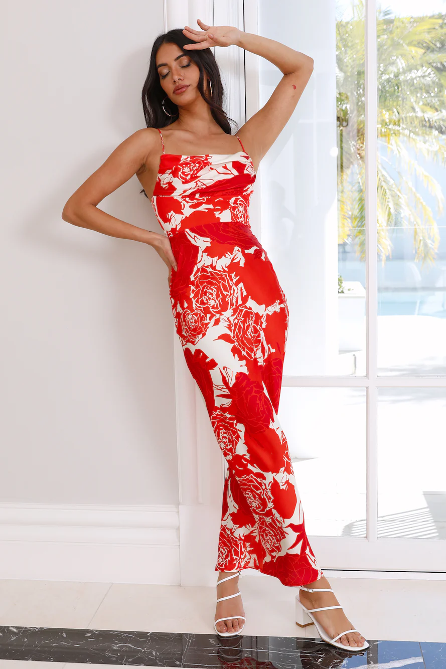 Simply Fabulous Midi Dress Orange