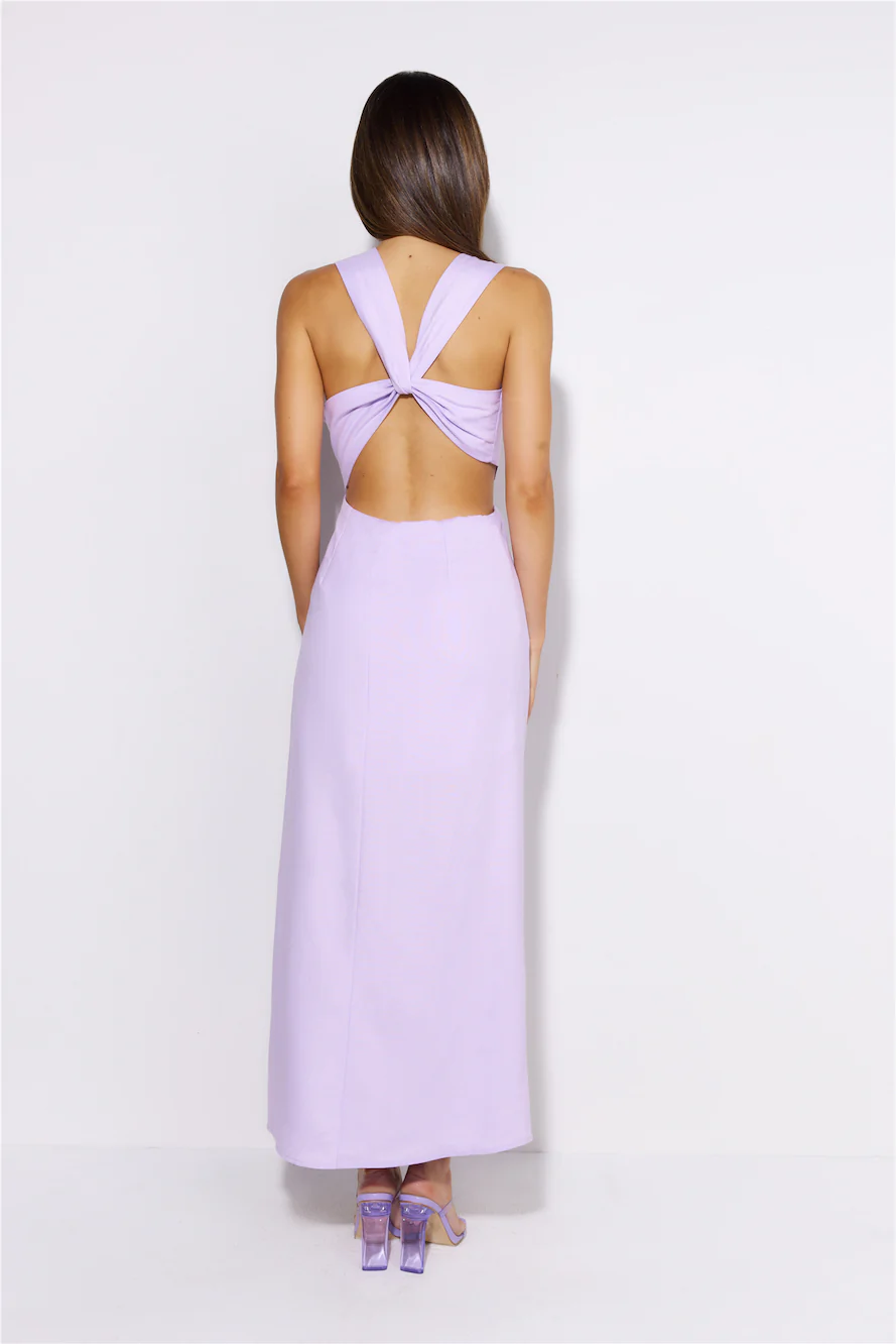 Welcome Love Midi Dress Purple