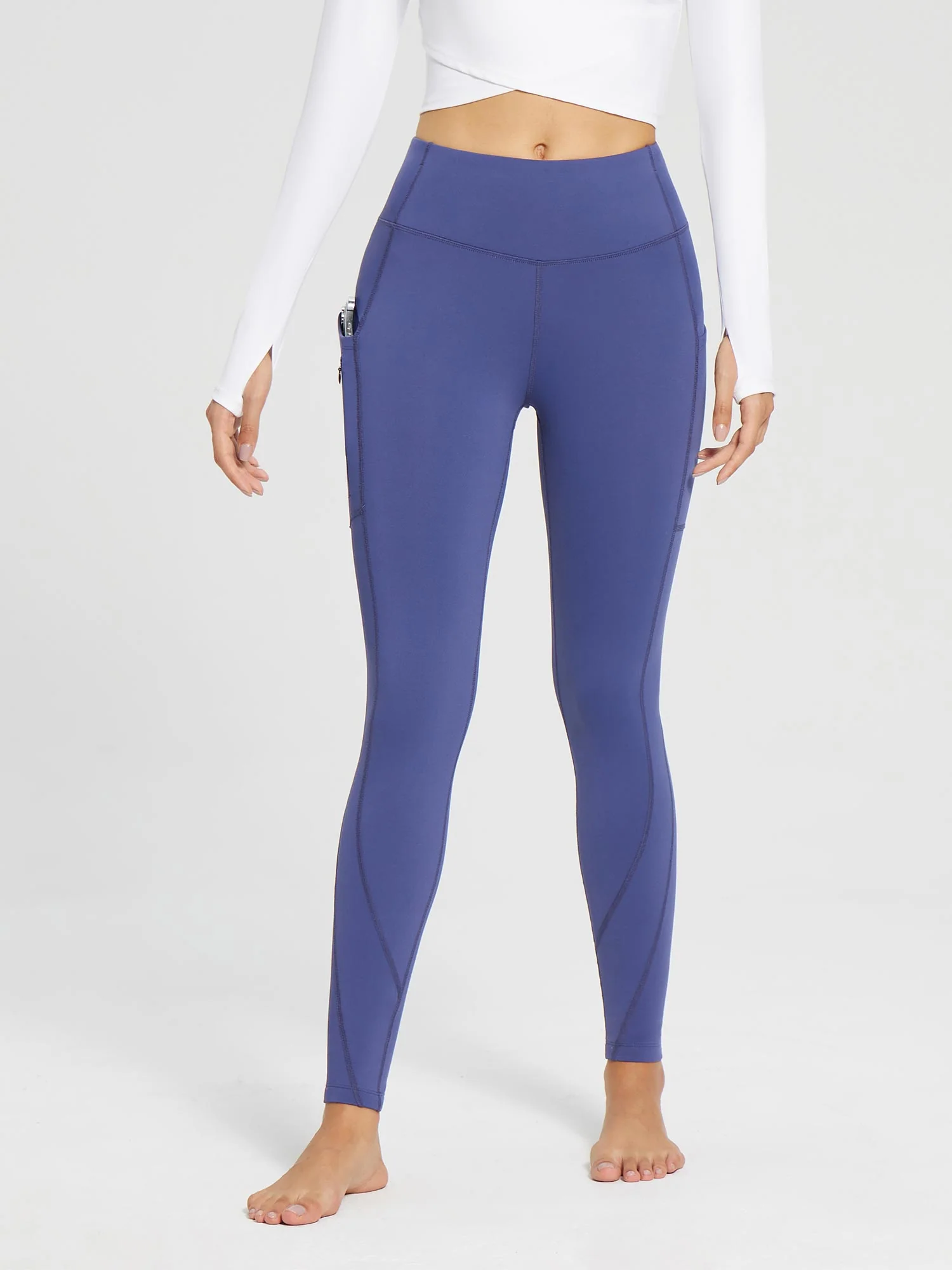 Laureate Fleece-Lined High Rise Pocket Leggings