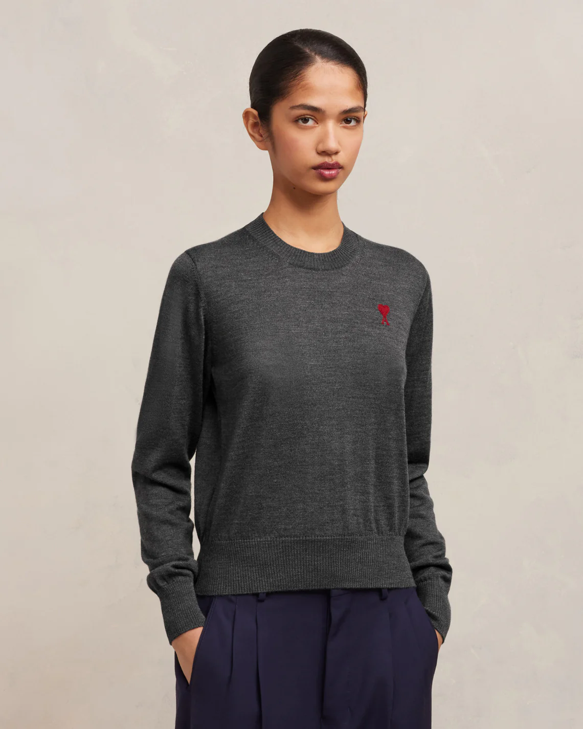 Red Ami de Coeur Crew Neck Sweater