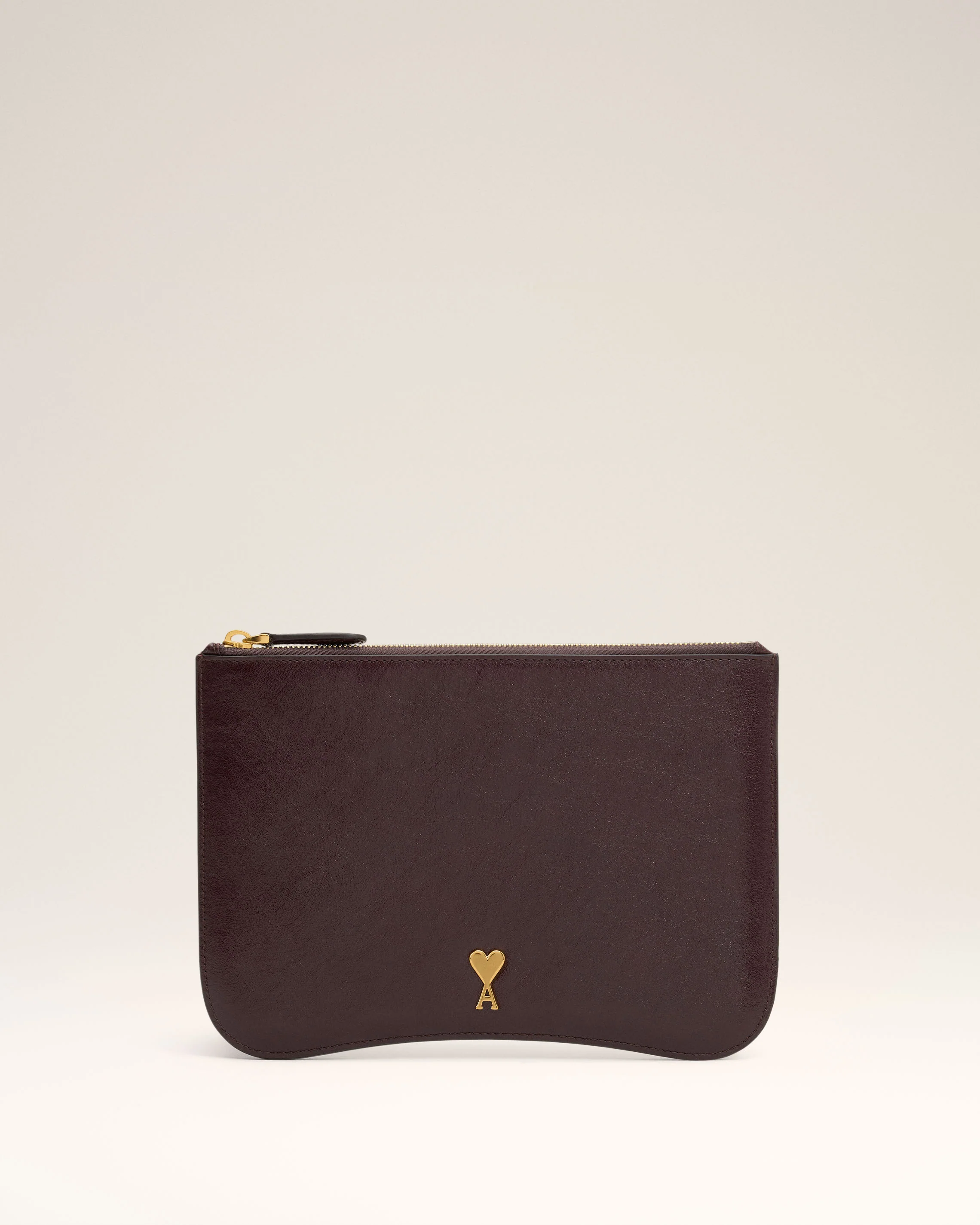 Burgundy Leather Paris Paris Pouch