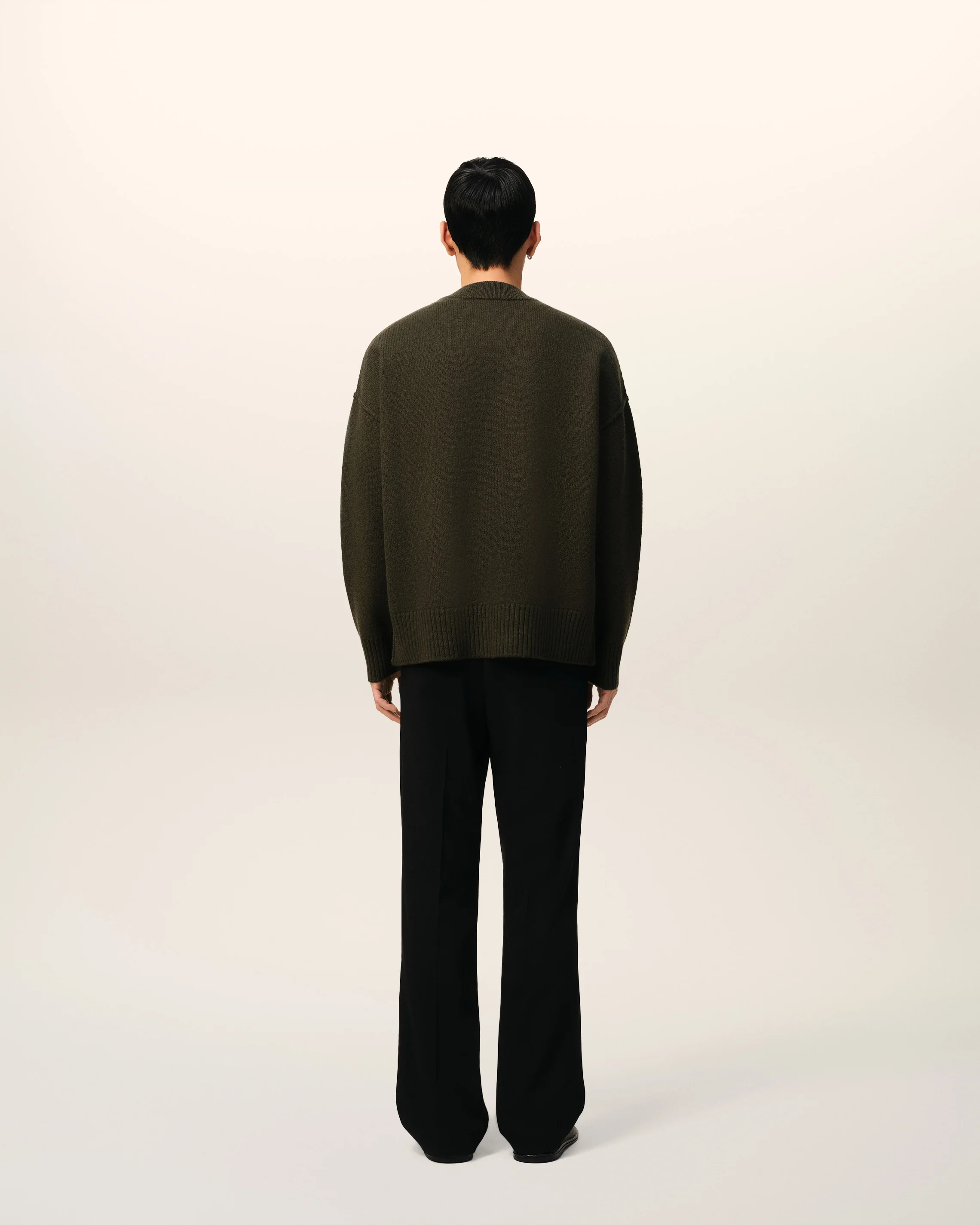 Khaki Wool Ami De Coeur Cardigan