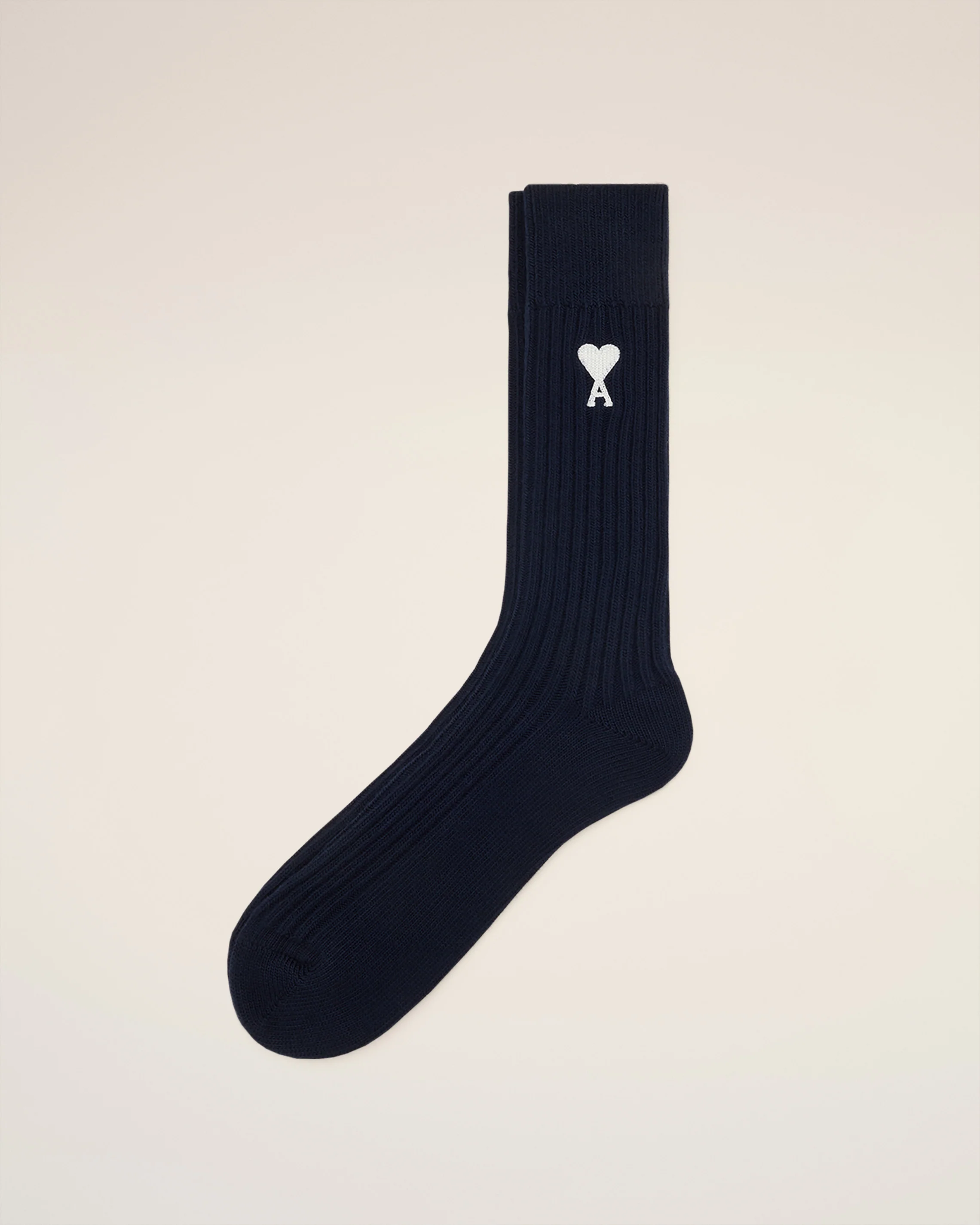 Navy Blended Cotton Ami de Coeur Socks