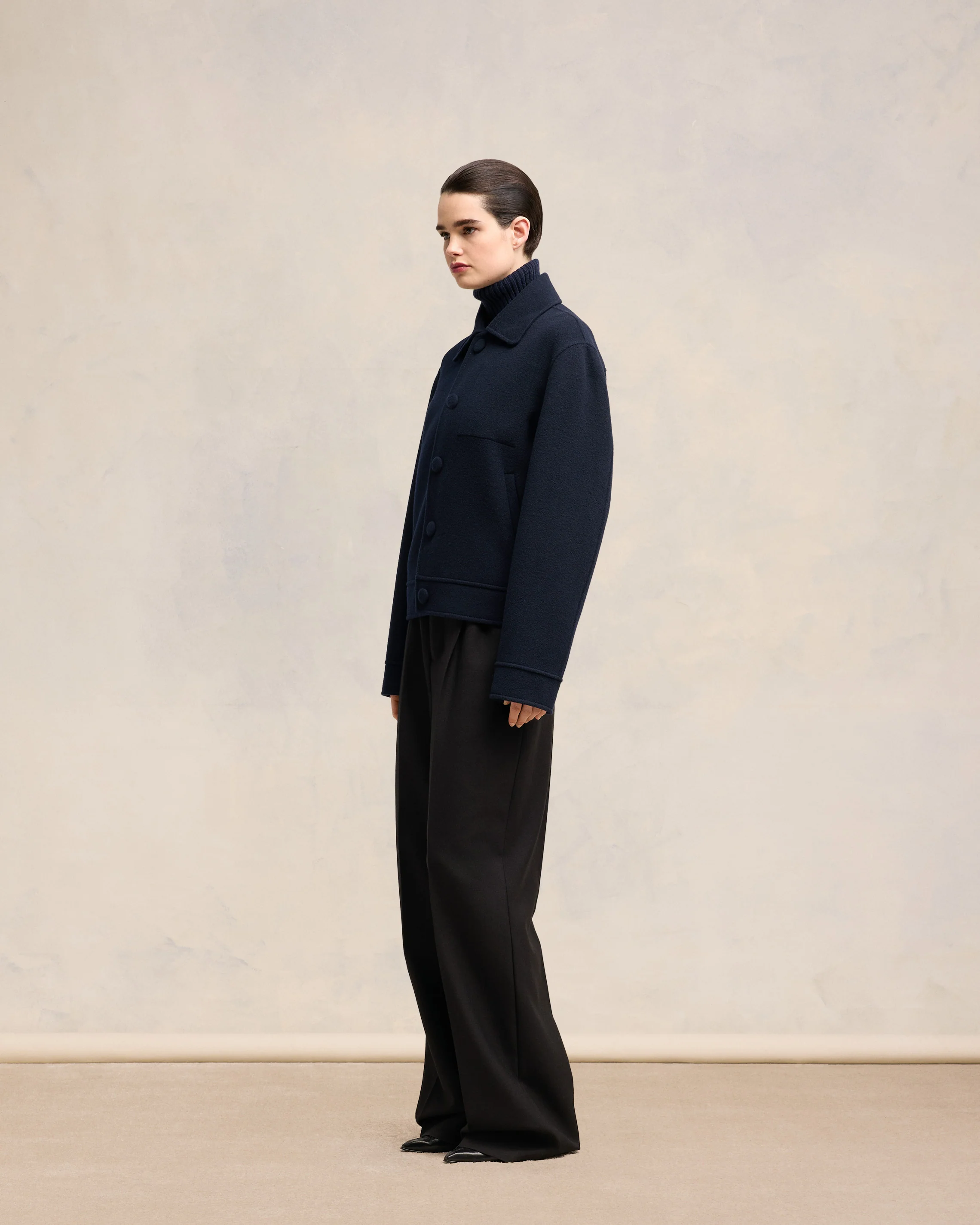 Boxy Buttoned Jacket